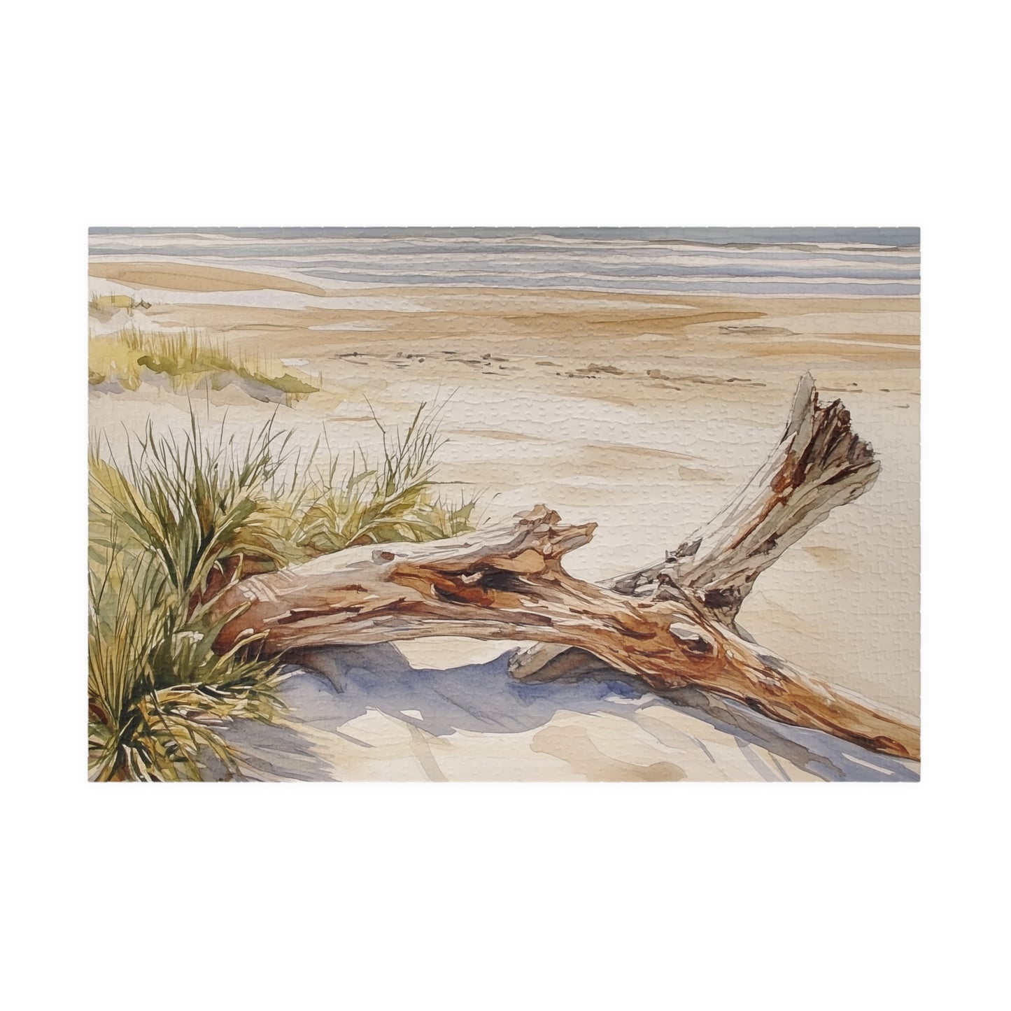 Golden Shore Driftwood Puzzle (110, 252, 520, 1014 Pieces) - Sunny Beach Puzzle, Coastal Decor, Nature Lover Gift, Relaxing Mindful Jigsaw