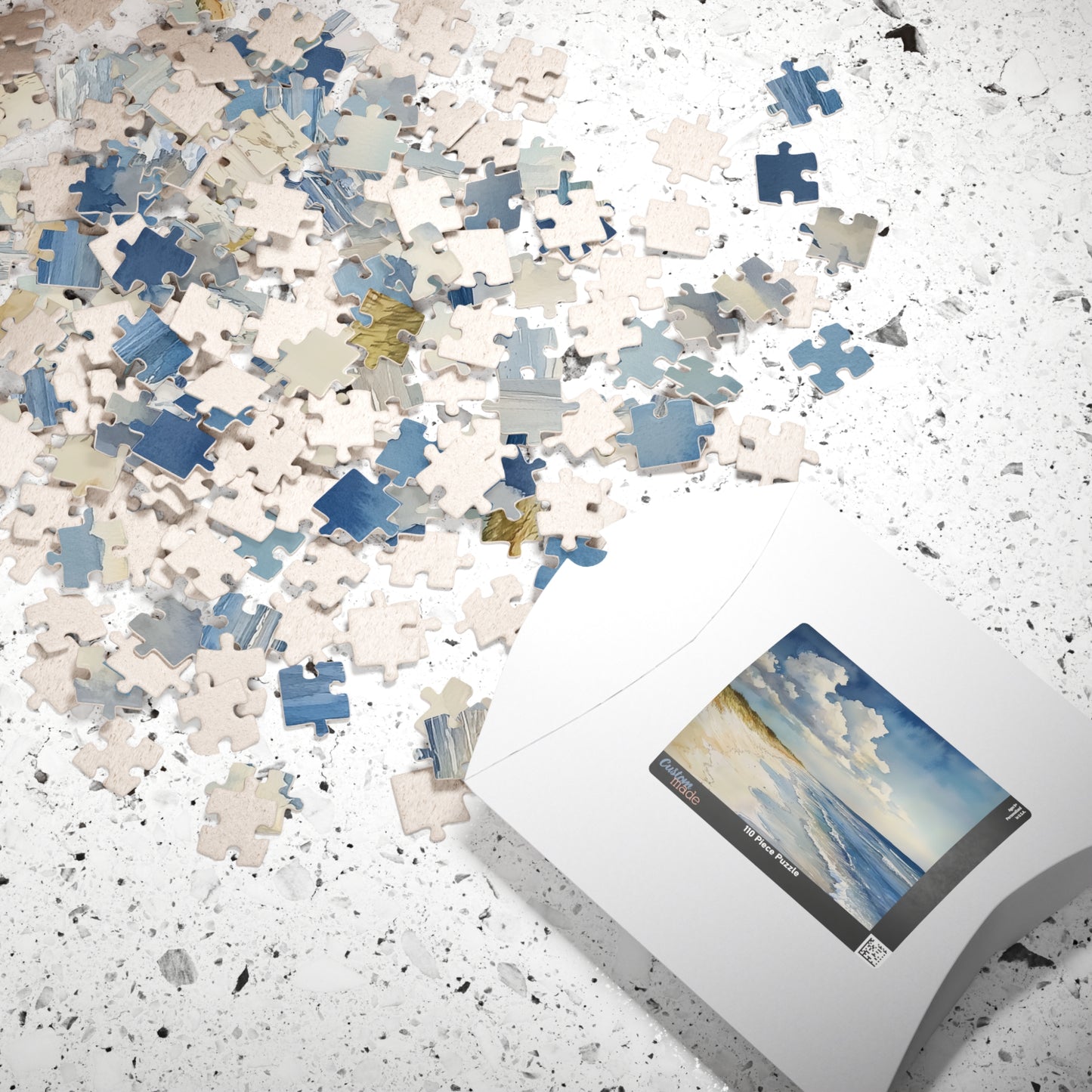 Gentle Shoreline Puzzle (110, 252, 520, 1014 Pieces) - Tranquil Beach Puzzle, Coastal Wall Art, Ocean Lover Gift, Relaxing Jigsaw for Adults