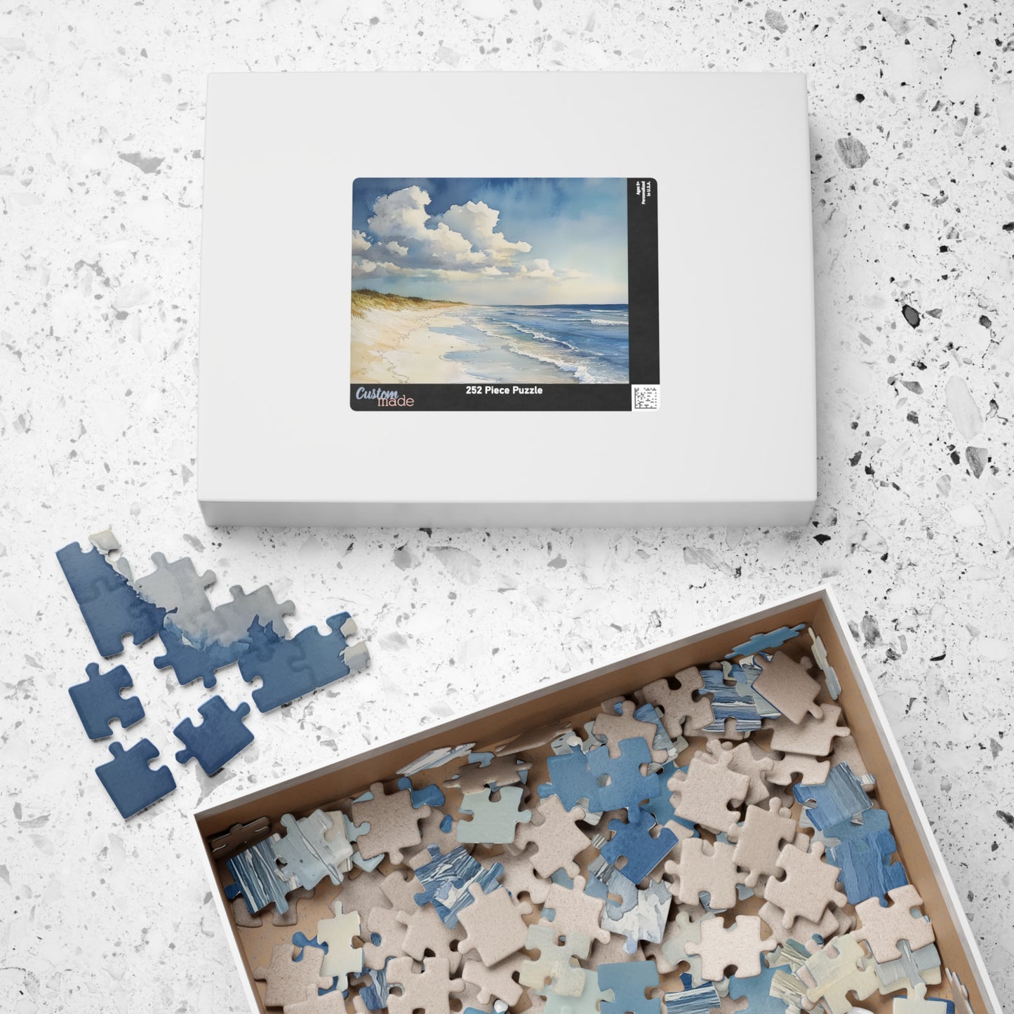 Gentle Shoreline Puzzle (110, 252, 520, 1014 Pieces) - Tranquil Beach Puzzle, Coastal Wall Art, Ocean Lover Gift, Relaxing Jigsaw for Adults