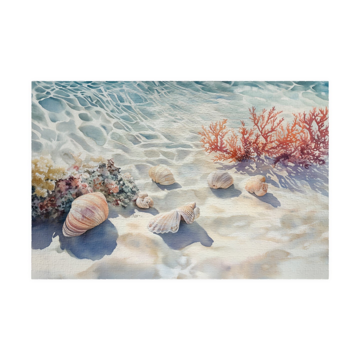 Sea Floor Treasures Puzzle (110, 252, 520, 1014 Pieces) - Shells, Coral, and Sunlit Ocean Beauty for Relaxing, Family-Friendly Fun