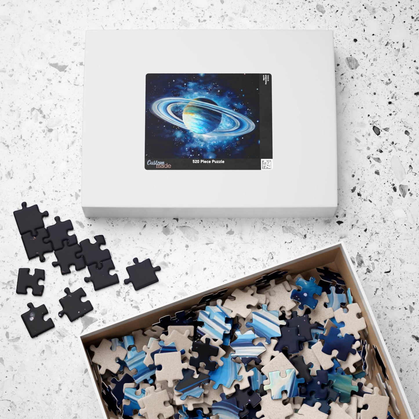 Uranus Celestial Puzzle (110, 252, 520, 1014 Pieces) - Outer Space Art, Icy Blue Planet Puzzle, Cosmic Gift for Stargazers, Astronomy Decor