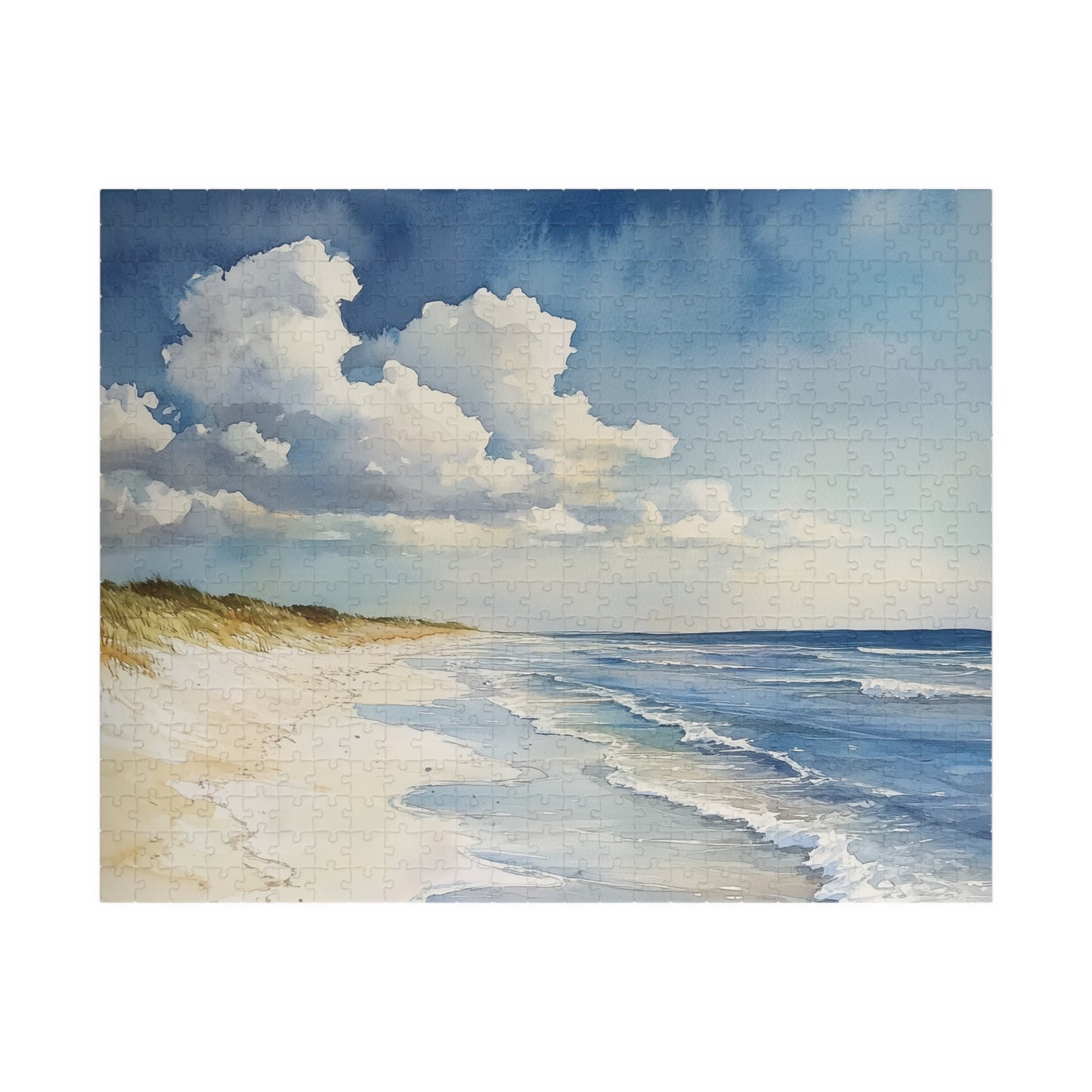 Gentle Shoreline Puzzle (110, 252, 520, 1014 Pieces) - Tranquil Beach Puzzle, Coastal Wall Art, Ocean Lover Gift, Relaxing Jigsaw for Adults
