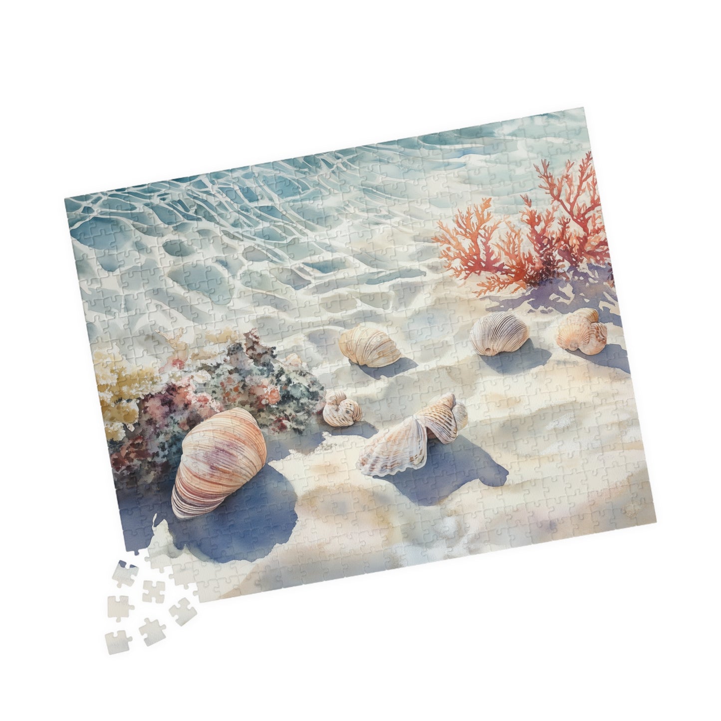 Sea Floor Treasures Puzzle (110, 252, 520, 1014 Pieces) - Shells, Coral, and Sunlit Ocean Beauty for Relaxing, Family-Friendly Fun
