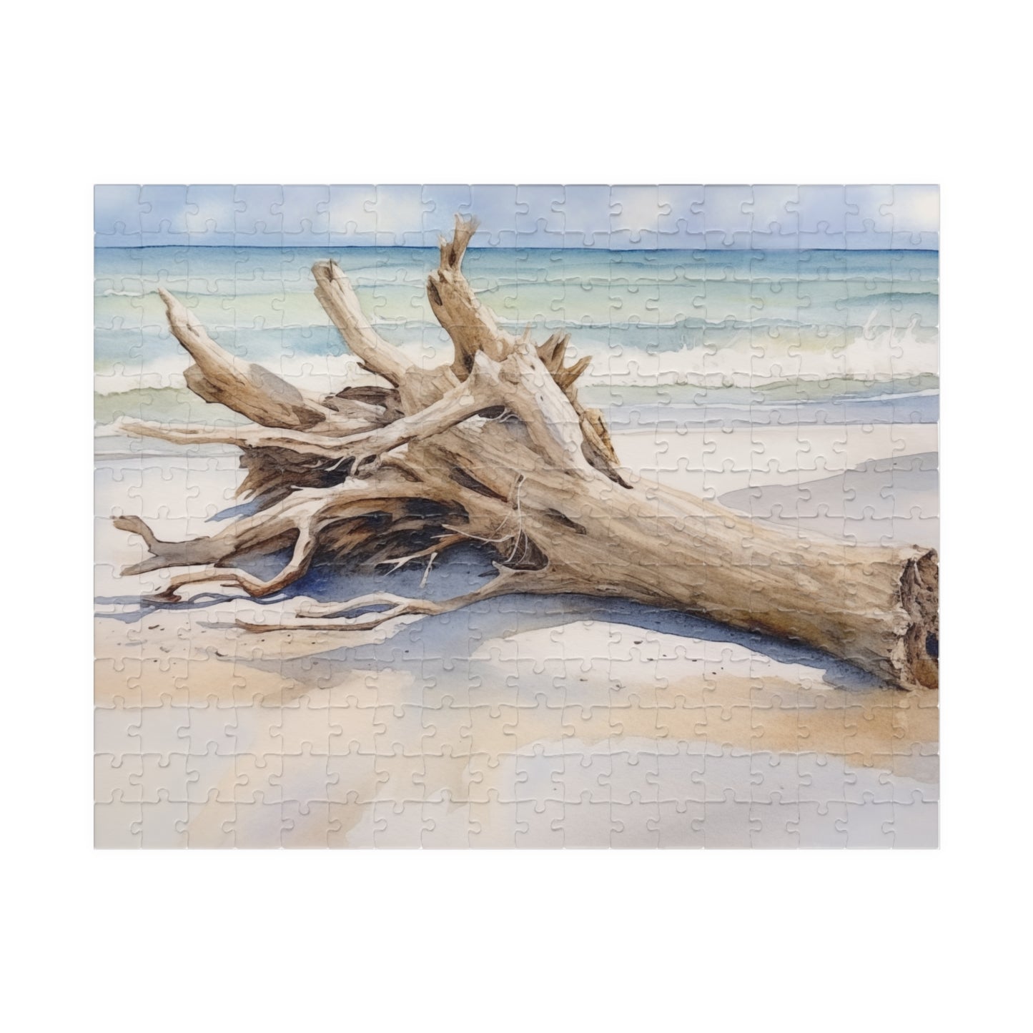 Driftwood Shoreline Puzzle (110, 252, 520, 1014 Pieces) - Beach Nature Puzzle, Calm Ocean Decor, Gift for Coastal Lovers, Relaxing Jigsaw