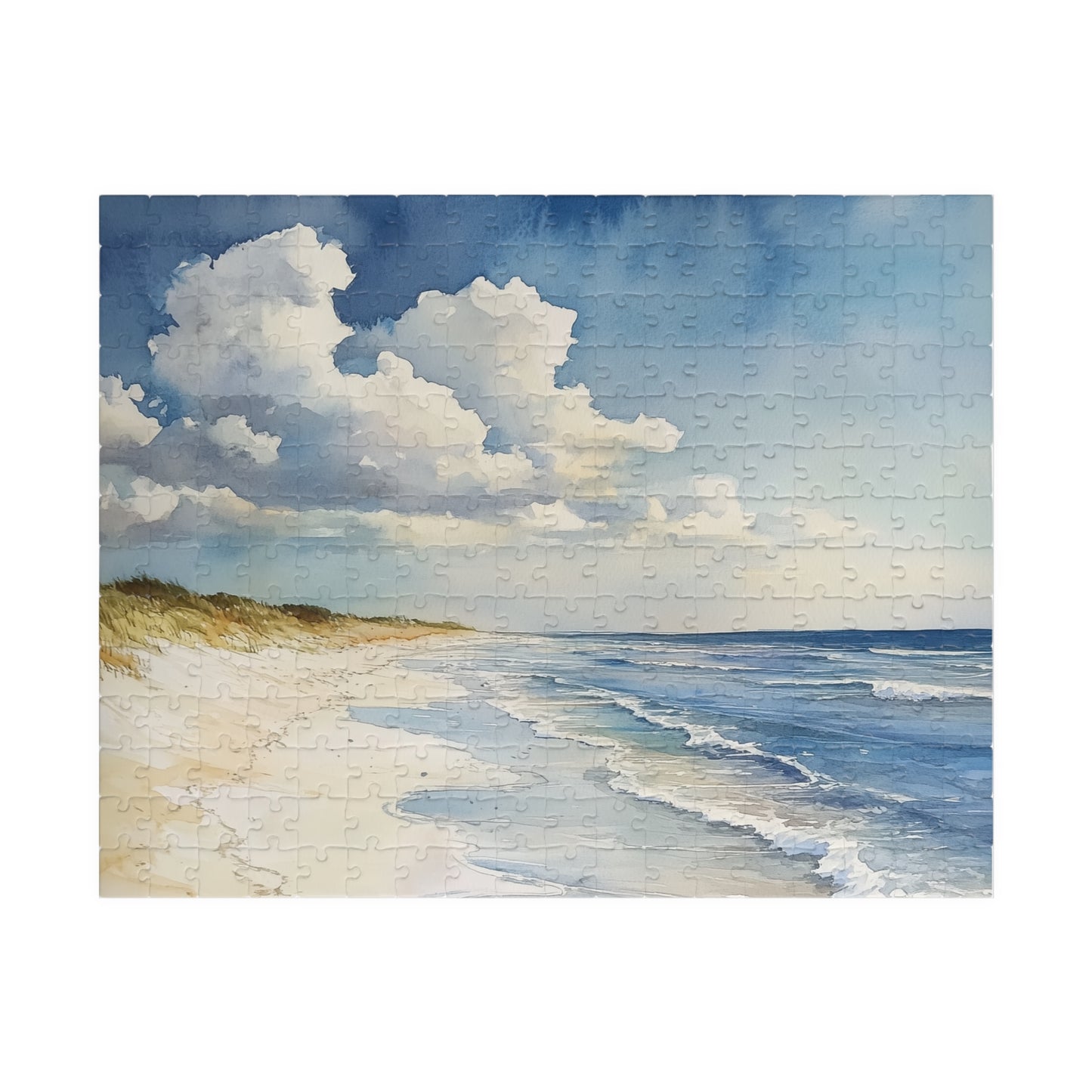 Gentle Shoreline Puzzle (110, 252, 520, 1014 Pieces) - Tranquil Beach Puzzle, Coastal Wall Art, Ocean Lover Gift, Relaxing Jigsaw for Adults