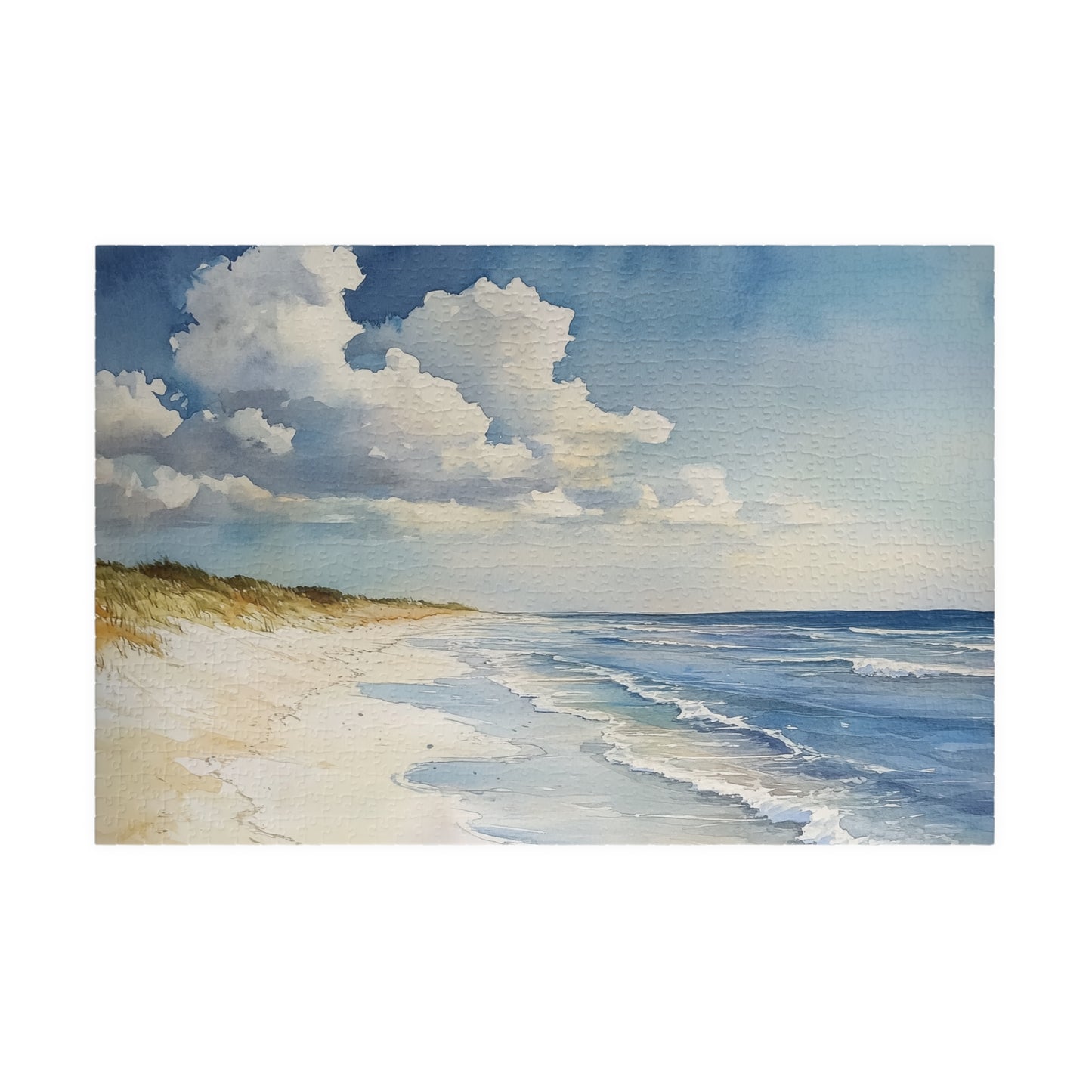 Gentle Shoreline Puzzle (110, 252, 520, 1014 Pieces) - Tranquil Beach Puzzle, Coastal Wall Art, Ocean Lover Gift, Relaxing Jigsaw for Adults