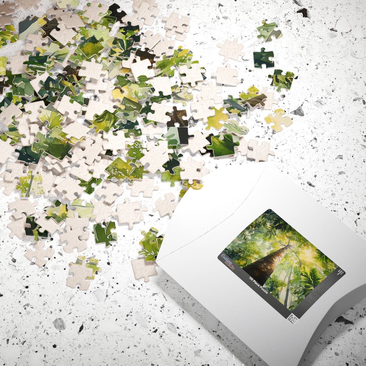 Jungle Canopy View Puzzle (110, 252, 520, 1014 Pieces) - Towering Rainforest Tree, Nature Perspective Puzzle, Gift for Jungle Lovers