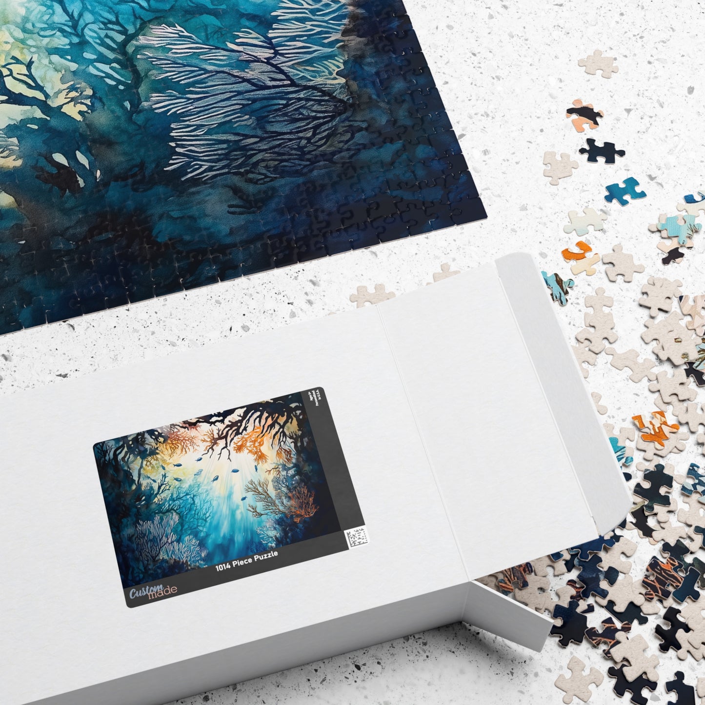 Sunlight Through the Reef Puzzle (110, 252, 520, 1014 Pieces) - Colorful Underwater Scene, Glowing Coral Garden, Vibrant Ocean Depths