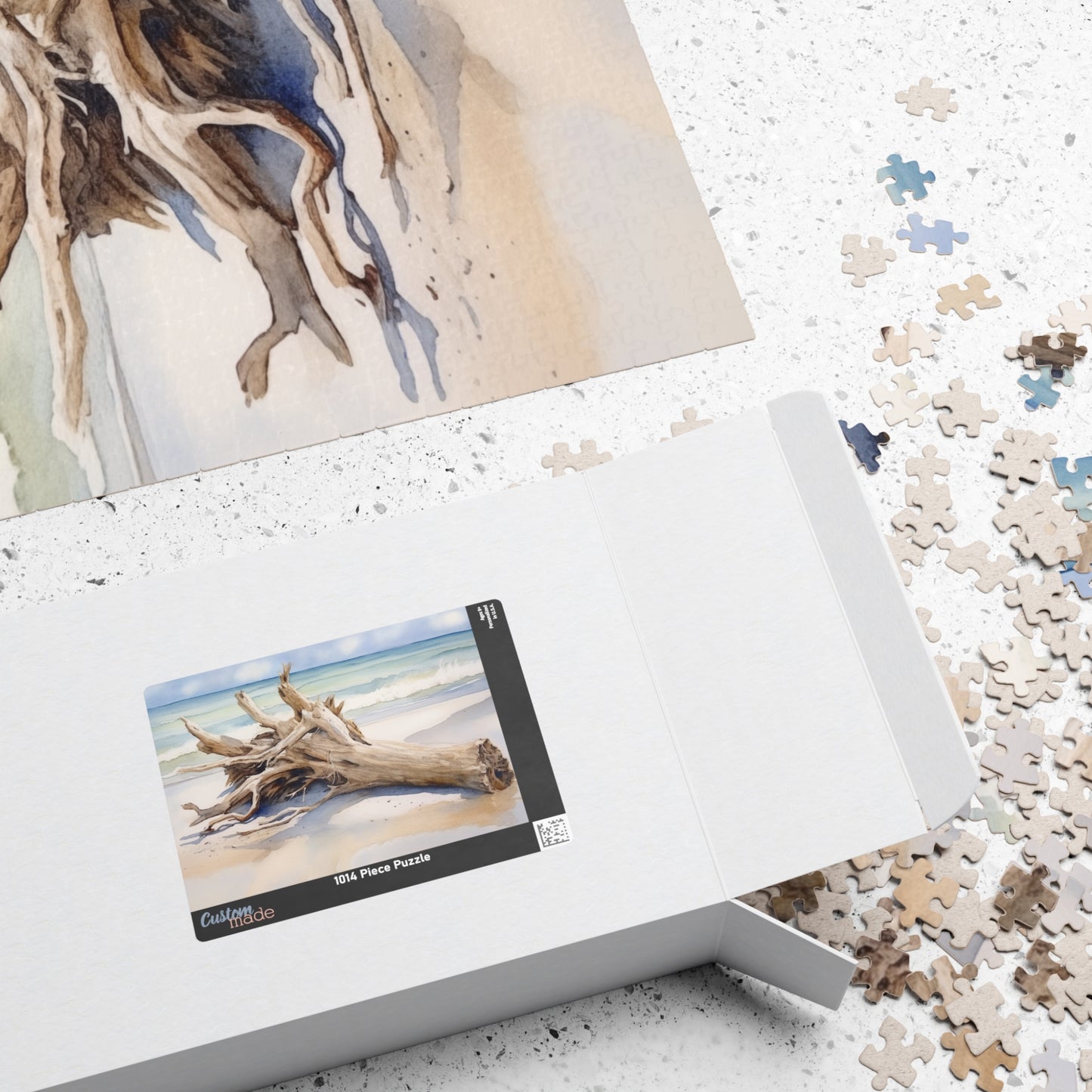 Driftwood Shoreline Puzzle (110, 252, 520, 1014 Pieces) - Beach Nature Puzzle, Calm Ocean Decor, Gift for Coastal Lovers, Relaxing Jigsaw