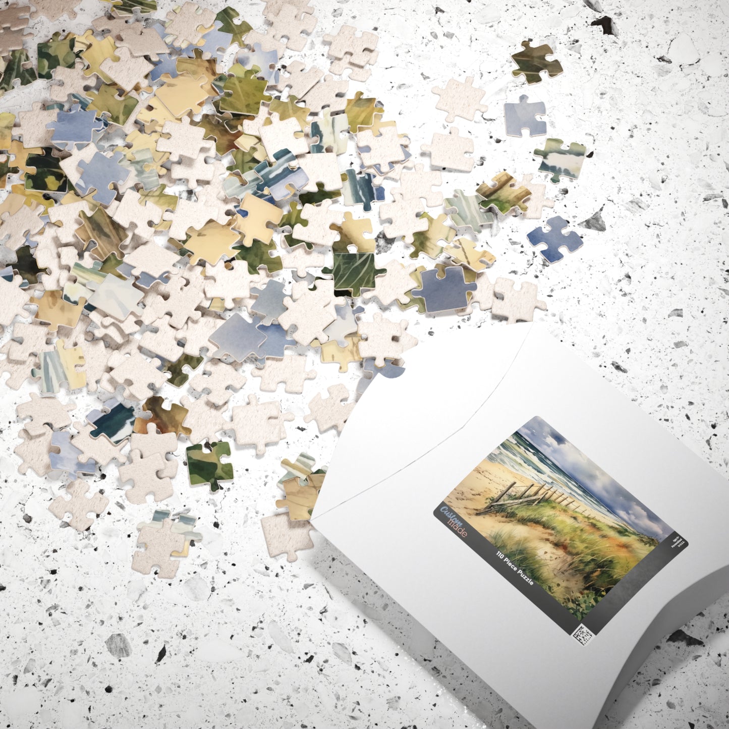 Coastal Dune Puzzle (110, 252, 520, 1014 Pieces) - Tranquil Beach Scene, Soothing Ocean Art, Relaxing Puzzle for Beach Lovers & Families