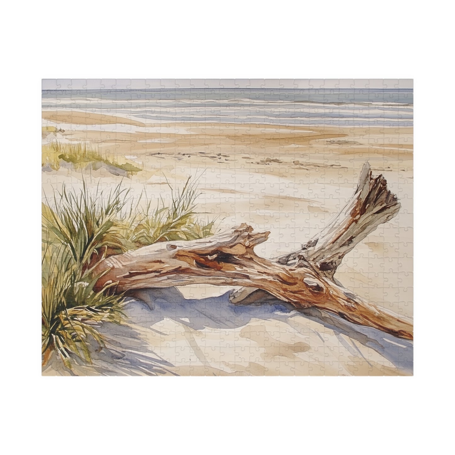 Golden Shore Driftwood Puzzle (110, 252, 520, 1014 Pieces) - Sunny Beach Puzzle, Coastal Decor, Nature Lover Gift, Relaxing Mindful Jigsaw