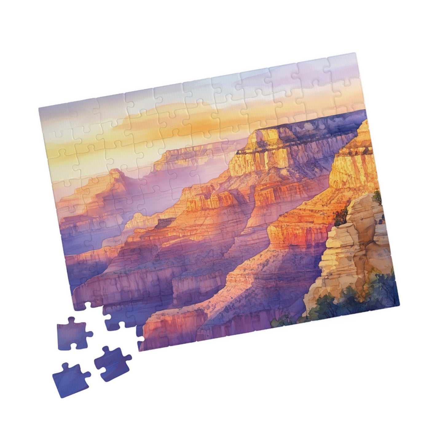 Desert Canyon Sunset Puzzle (110, 252, 520, 1014 Pieces) - Southwest Landscape Art, Bold Nature Puzzle, Gift for Adventurers