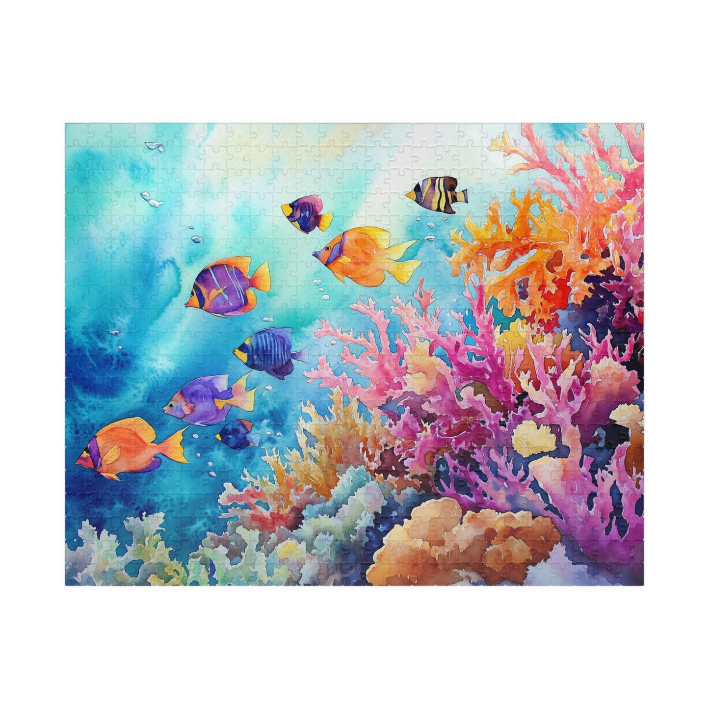 Colorful Coral Reef Puzzle (110, 252, 520, 1014 Pieces) - Tropical Fish, Vibrant Ocean Scene, Underwater Rainbow Adventure