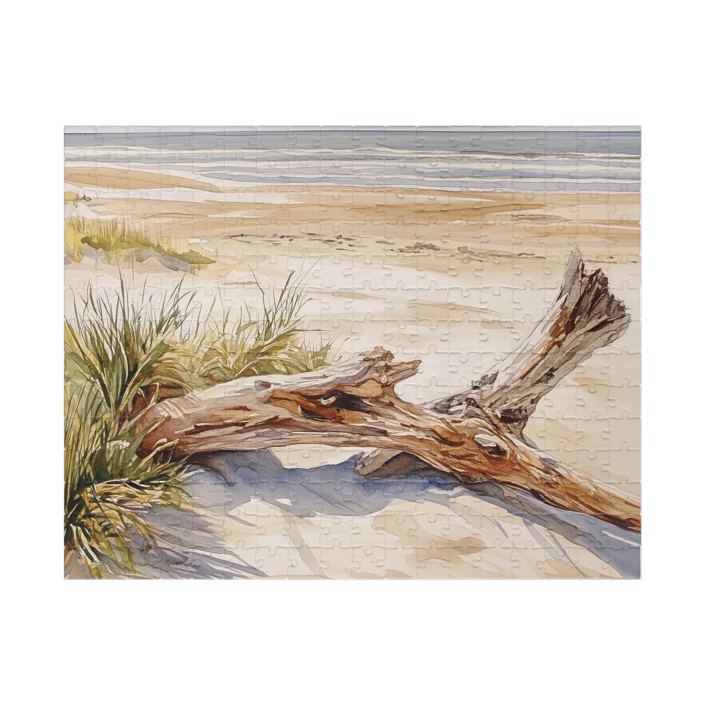 Golden Shore Driftwood Puzzle (110, 252, 520, 1014 Pieces) - Sunny Beach Puzzle, Coastal Decor, Nature Lover Gift, Relaxing Mindful Jigsaw