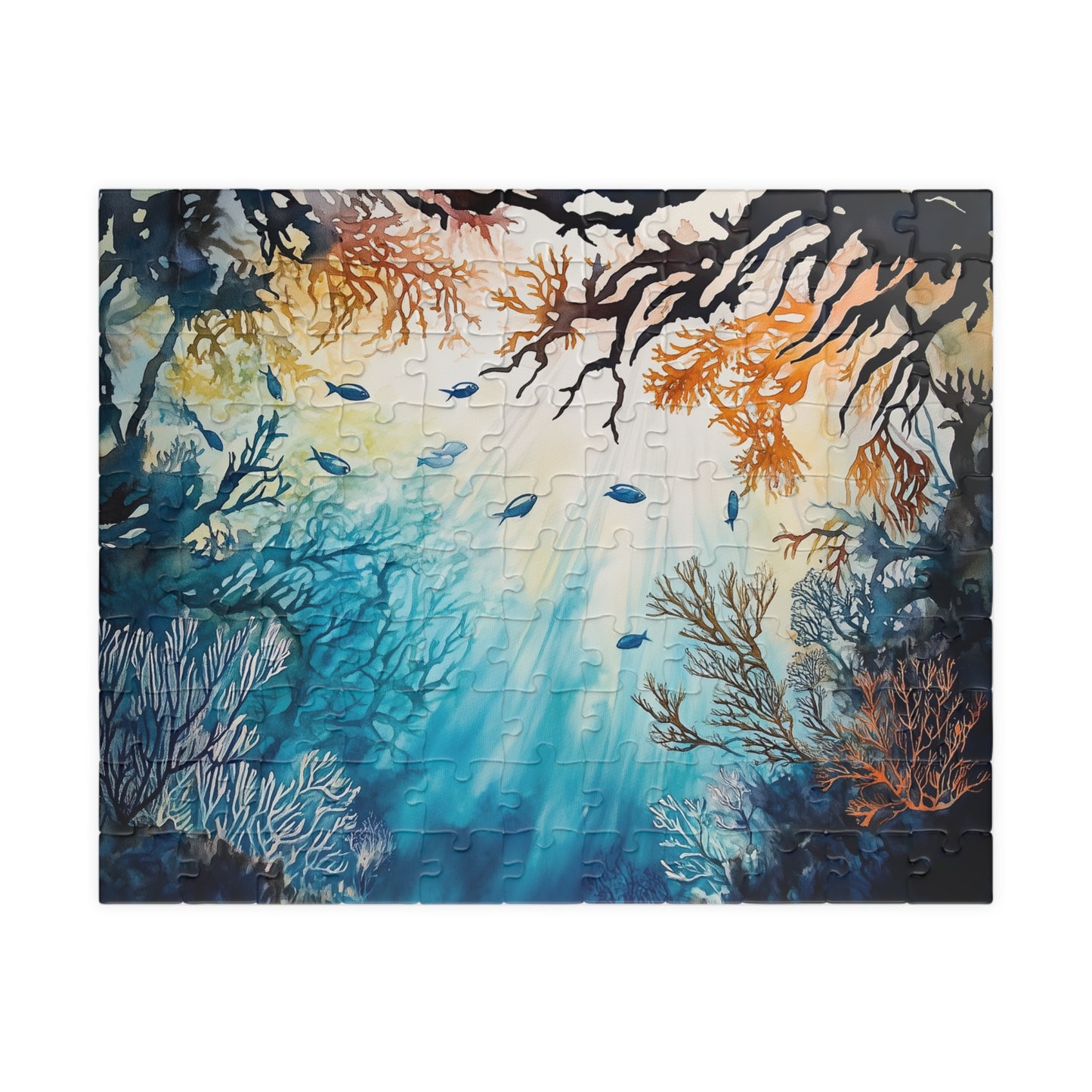 Sunlight Through the Reef Puzzle (110, 252, 520, 1014 Pieces) - Colorful Underwater Scene, Glowing Coral Garden, Vibrant Ocean Depths
