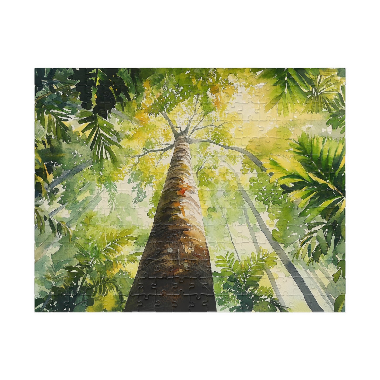 Jungle Canopy View Puzzle (110, 252, 520, 1014 Pieces) - Towering Rainforest Tree, Nature Perspective Puzzle, Gift for Jungle Lovers