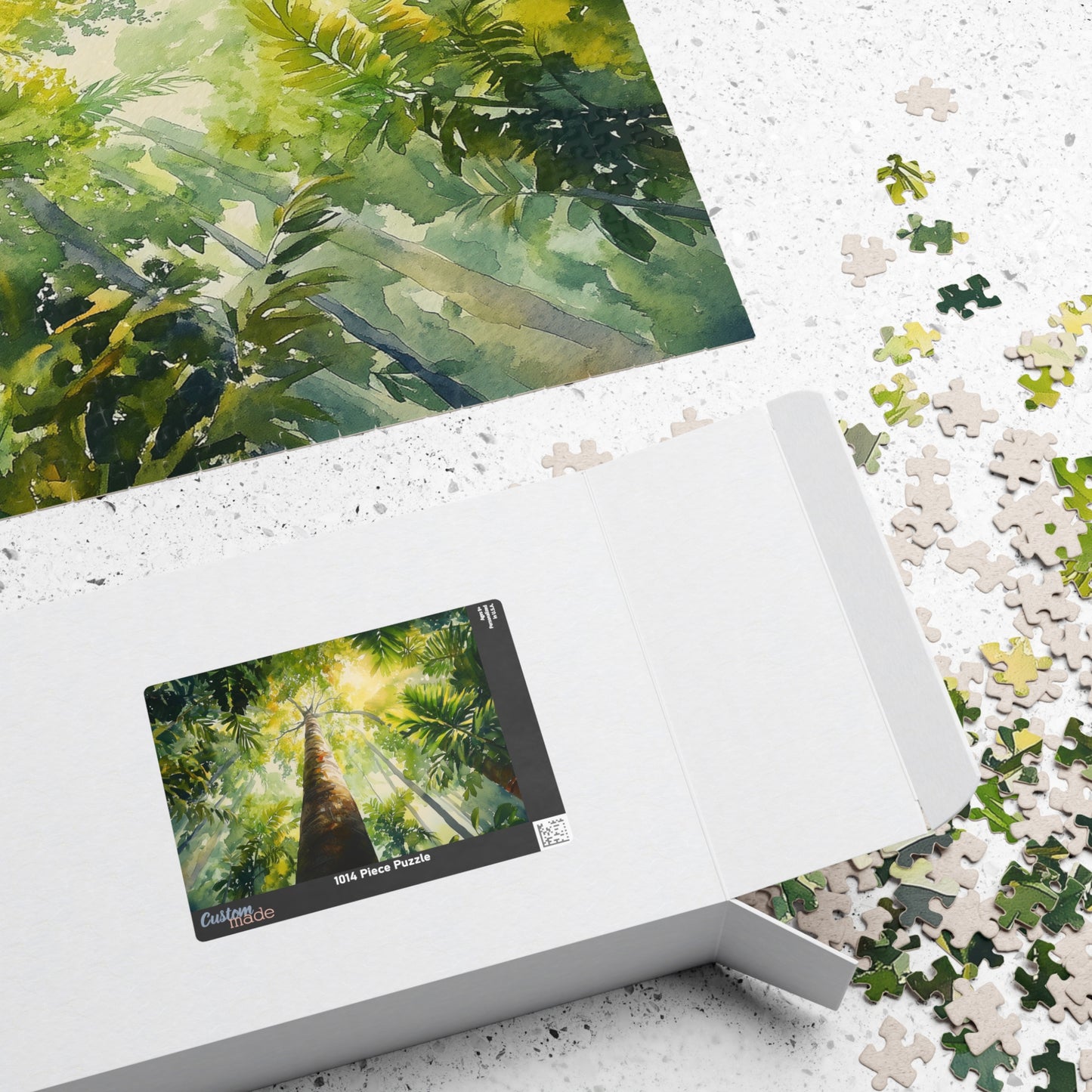 Jungle Canopy View Puzzle (110, 252, 520, 1014 Pieces) - Towering Rainforest Tree, Nature Perspective Puzzle, Gift for Jungle Lovers