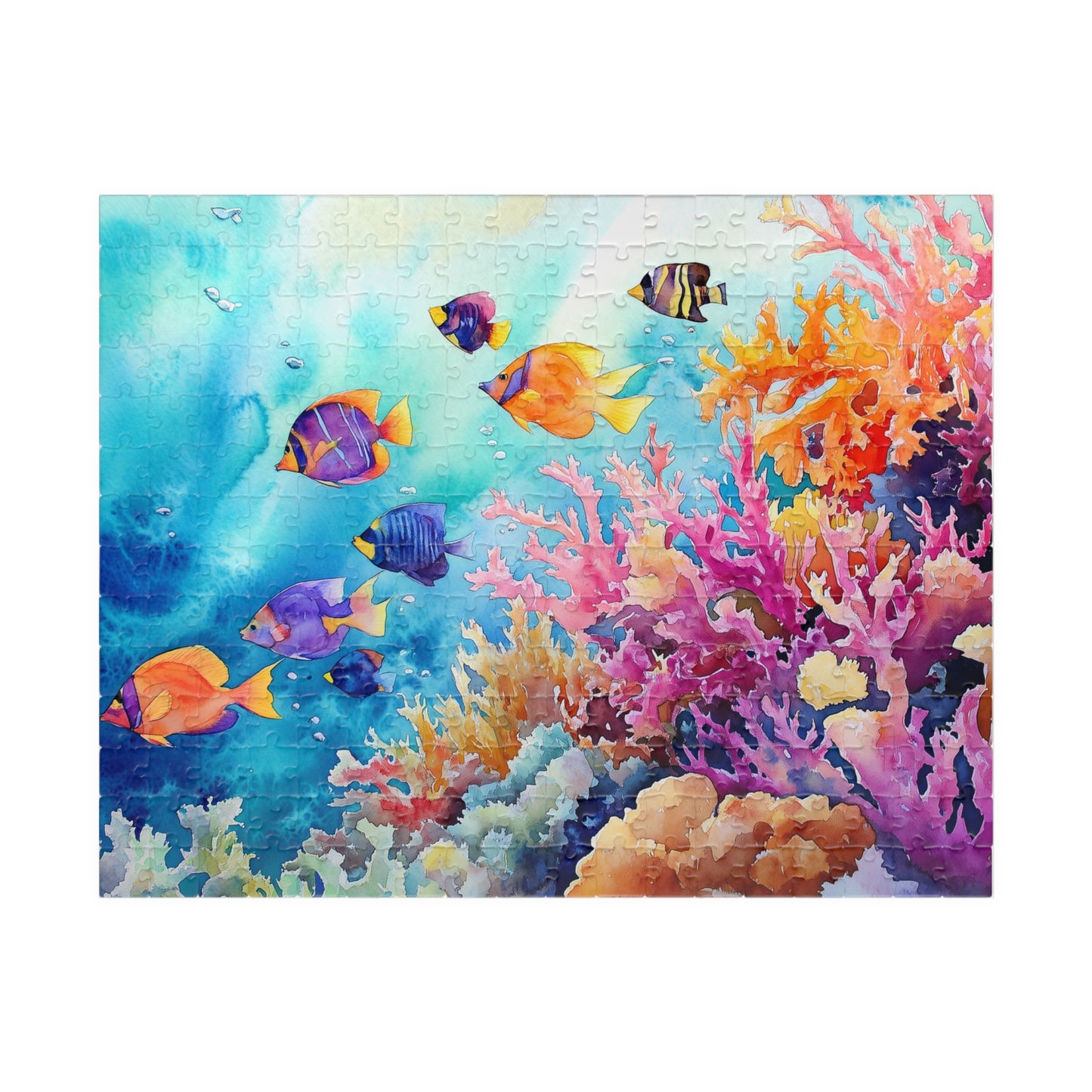 Colorful Coral Reef Puzzle (110, 252, 520, 1014 Pieces) - Tropical Fish, Vibrant Ocean Scene, Underwater Rainbow Adventure