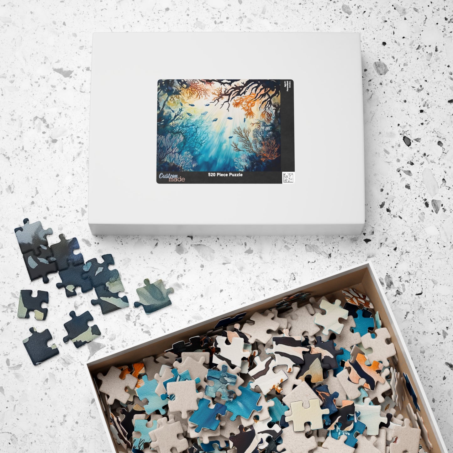 Sunlight Through the Reef Puzzle (110, 252, 520, 1014 Pieces) - Colorful Underwater Scene, Glowing Coral Garden, Vibrant Ocean Depths
