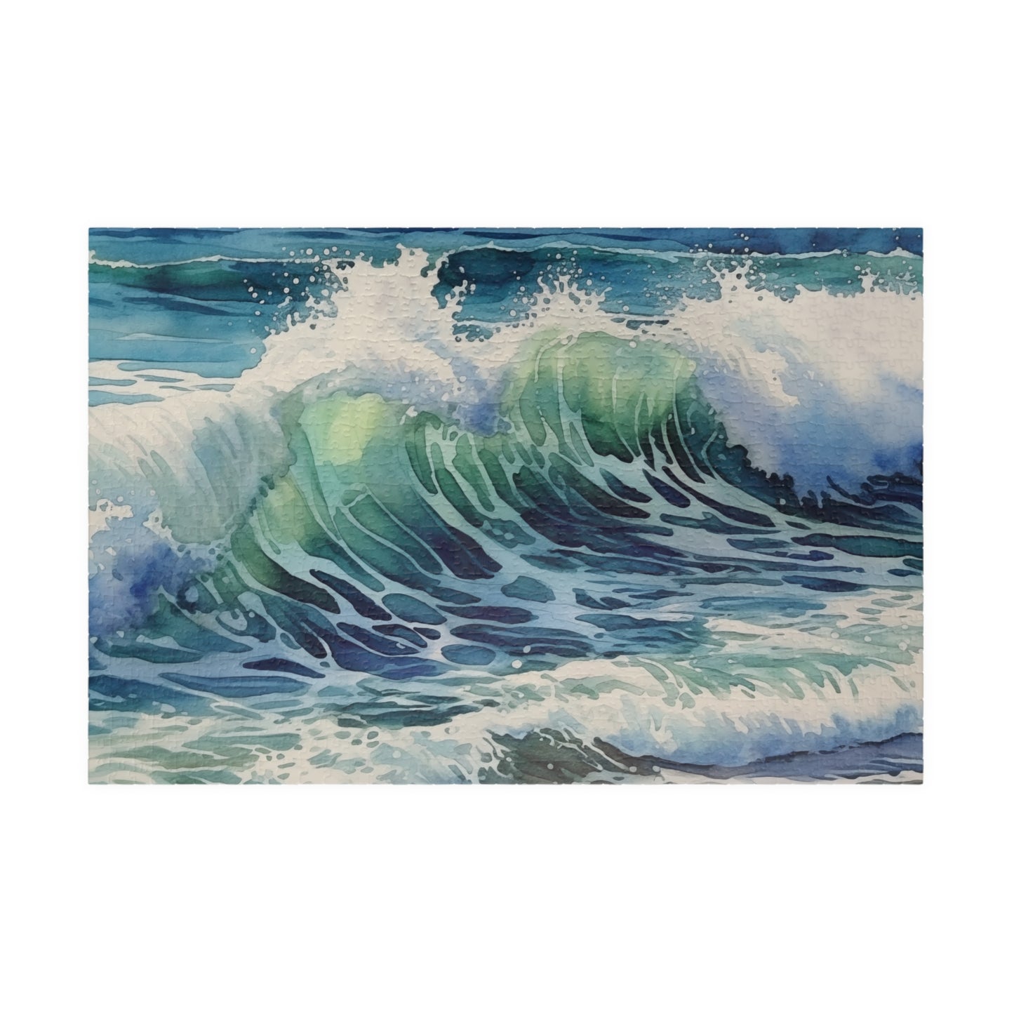 Excited Ocean Waves Puzzle (110, 252, 520, 1014 Pieces) - Dynamic Seascape Jigsaw, Coastal Wall Art, Ocean Lover Gift, Mindful Puzzle Play