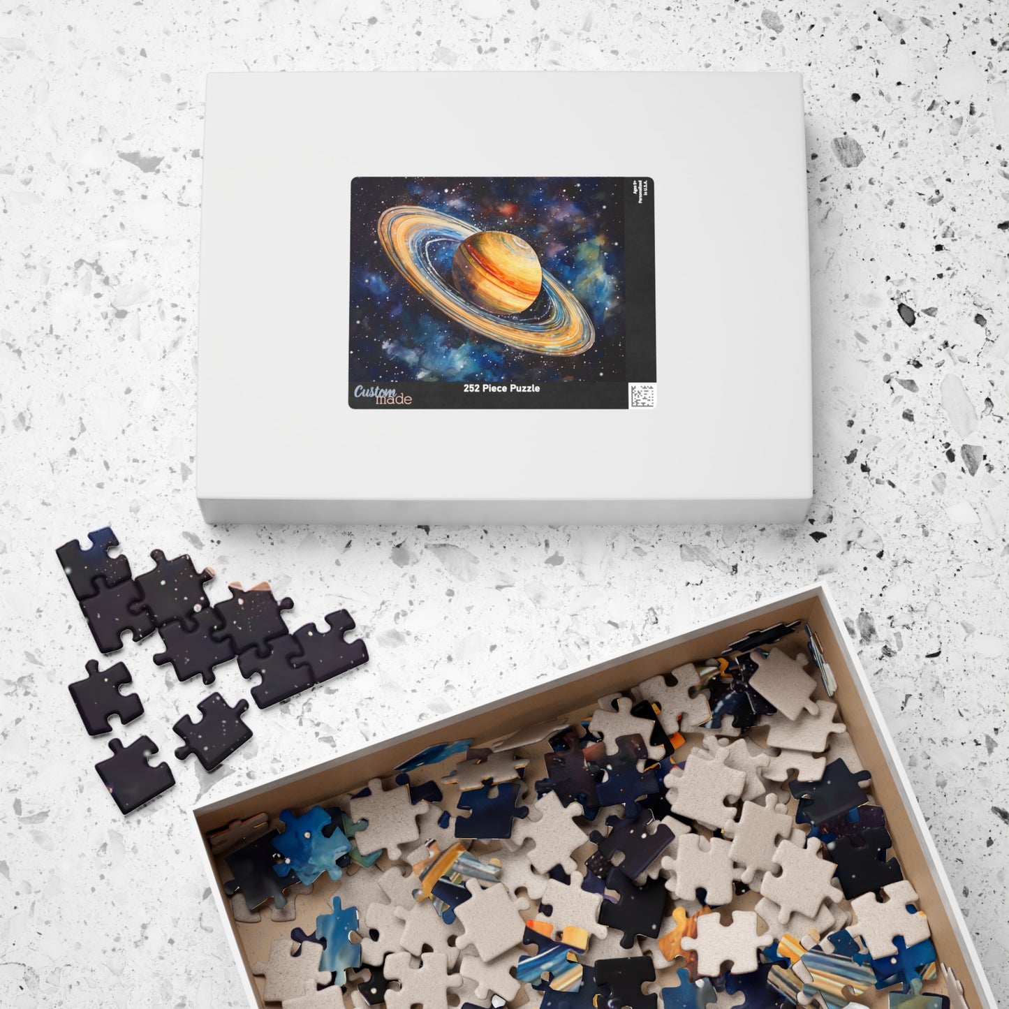 Saturn Celestial Puzzle (110, 252, 520, 1014 Pieces) - Space Wall Art, Cosmic Gift, Planet Lover Puzzle, Relaxing Activity, Stargazing Decor
