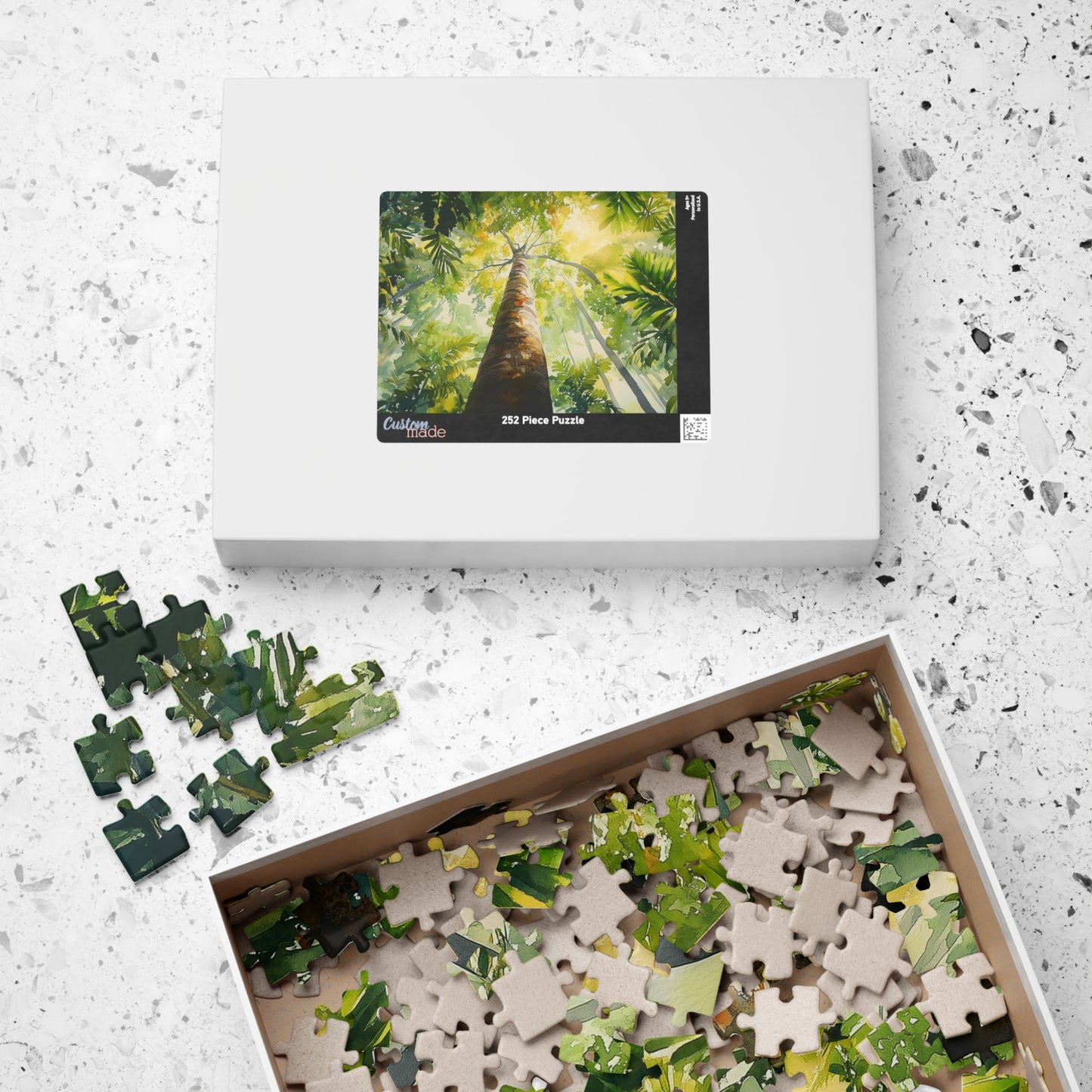 Jungle Canopy View Puzzle (110, 252, 520, 1014 Pieces) - Towering Rainforest Tree, Nature Perspective Puzzle, Gift for Jungle Lovers