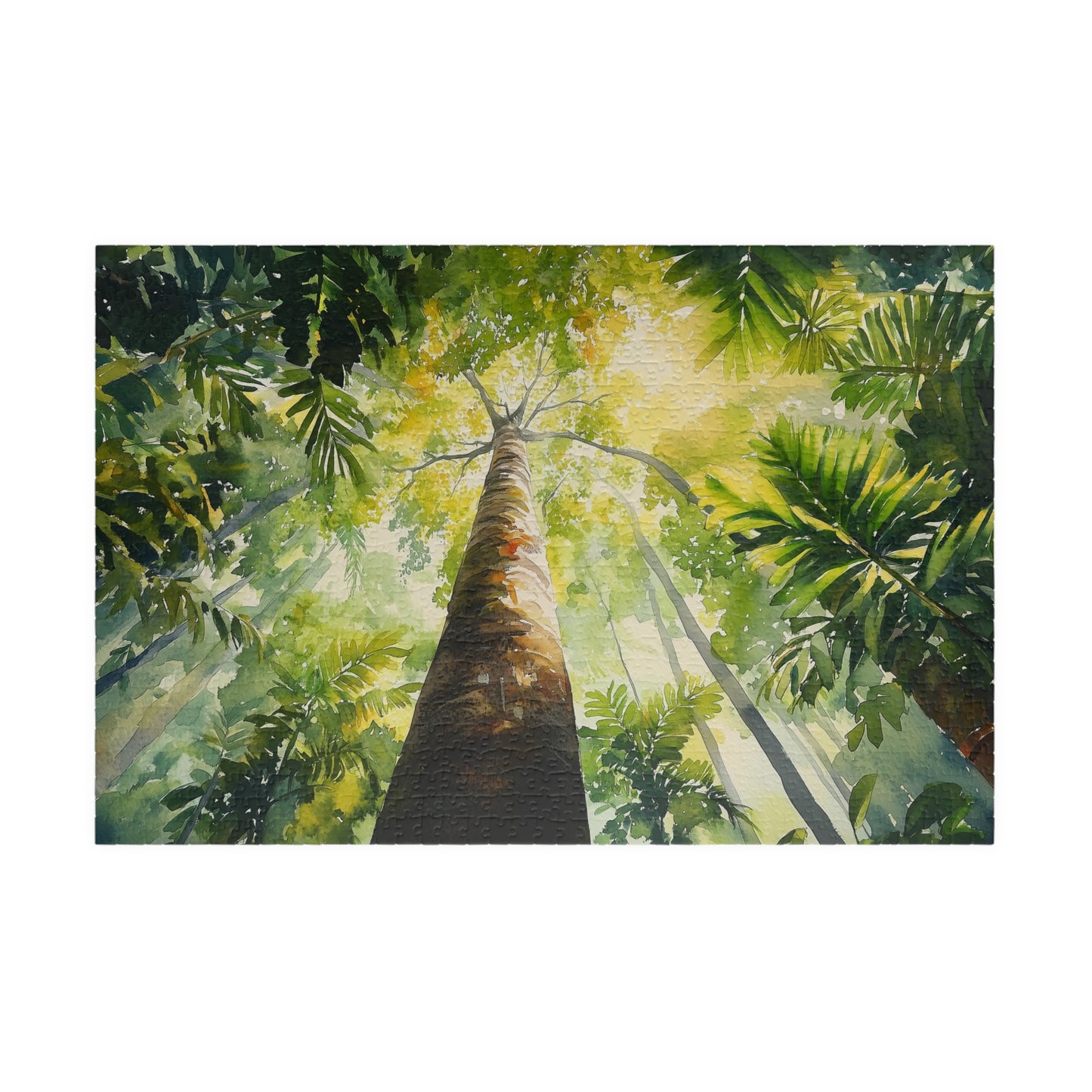 Jungle Canopy View Puzzle (110, 252, 520, 1014 Pieces) - Towering Rainforest Tree, Nature Perspective Puzzle, Gift for Jungle Lovers