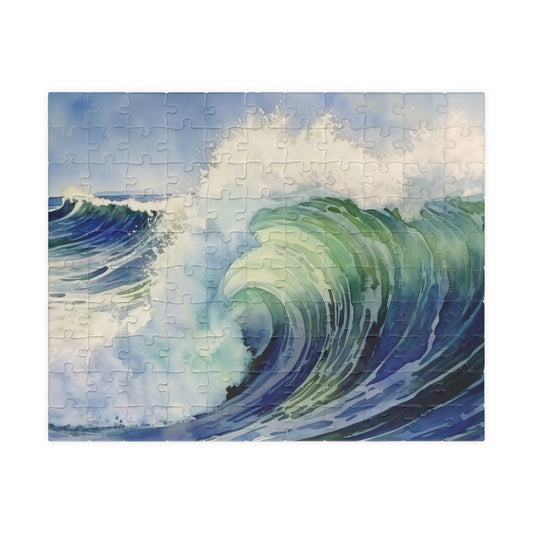 Rolling Wave Puzzle (110, 252, 520, 1014 Pieces) - Coastal Wall Art, Ocean Lover Gift, Relaxing Seascape Puzzle for All Ages