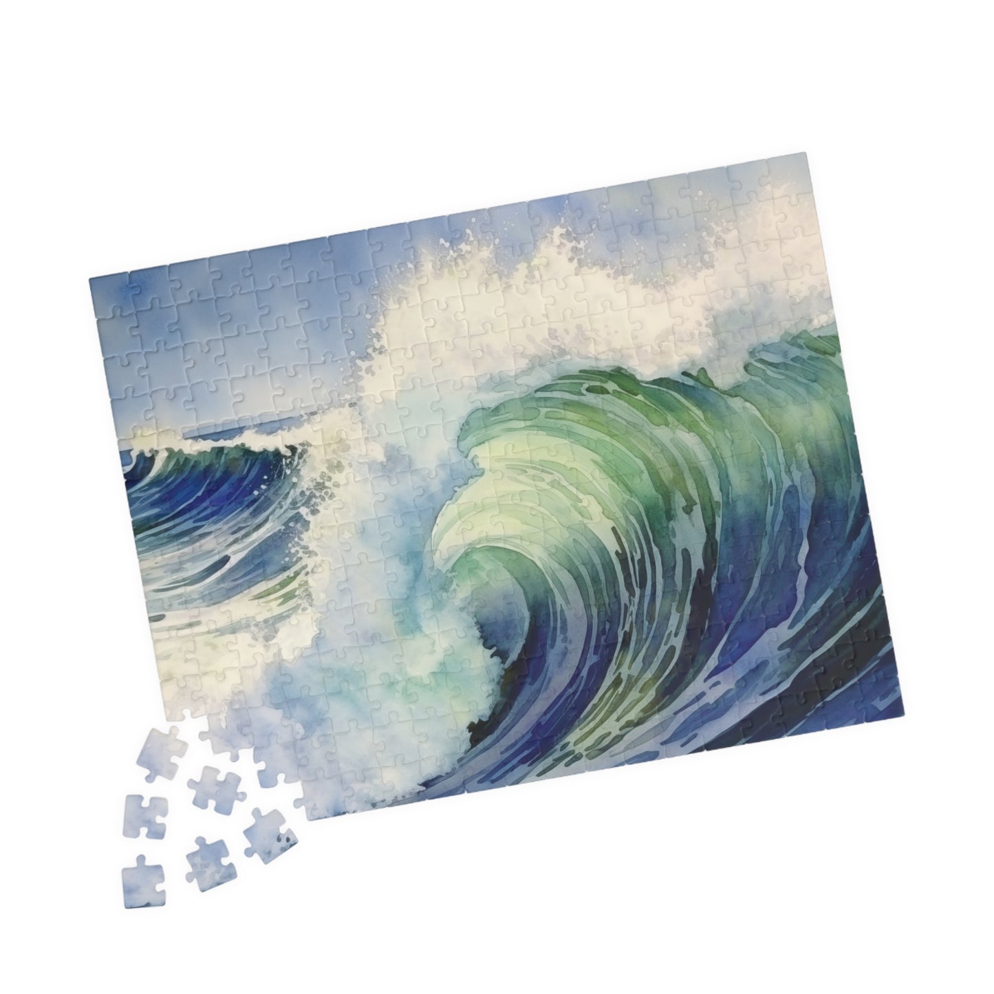 Rolling Wave Puzzle (110, 252, 520, 1014 Pieces) - Coastal Wall Art, Ocean Lover Gift, Relaxing Seascape Puzzle for All Ages