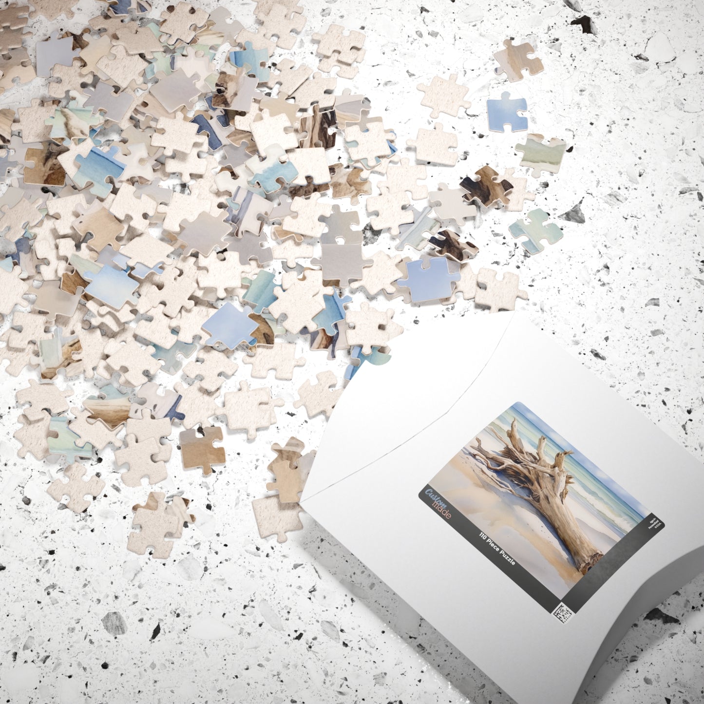 Driftwood Shoreline Puzzle (110, 252, 520, 1014 Pieces) - Beach Nature Puzzle, Calm Ocean Decor, Gift for Coastal Lovers, Relaxing Jigsaw