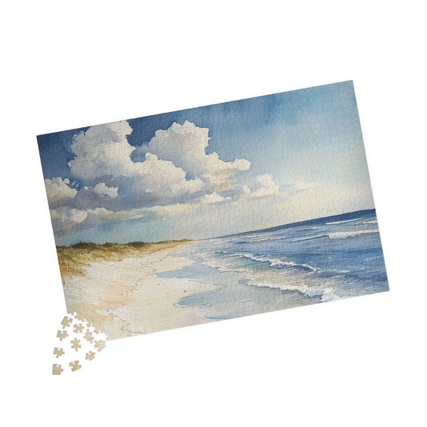 Gentle Shoreline Puzzle (110, 252, 520, 1014 Pieces) - Tranquil Beach Puzzle, Coastal Wall Art, Ocean Lover Gift, Relaxing Jigsaw for Adults