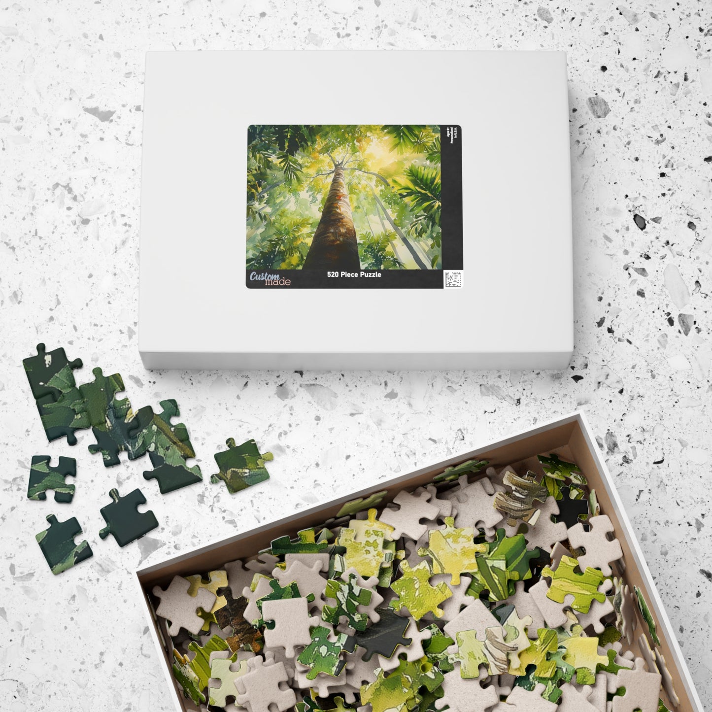 Jungle Canopy View Puzzle (110, 252, 520, 1014 Pieces) - Towering Rainforest Tree, Nature Perspective Puzzle, Gift for Jungle Lovers