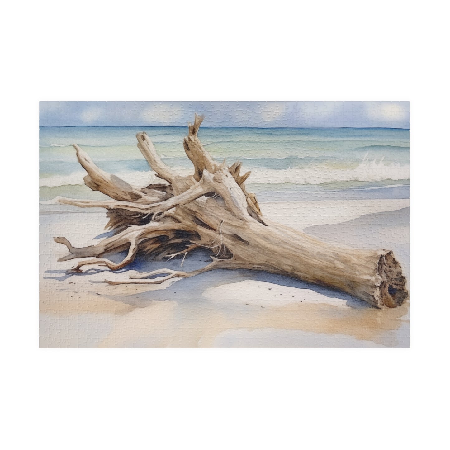 Driftwood Shoreline Puzzle (110, 252, 520, 1014 Pieces) - Beach Nature Puzzle, Calm Ocean Decor, Gift for Coastal Lovers, Relaxing Jigsaw