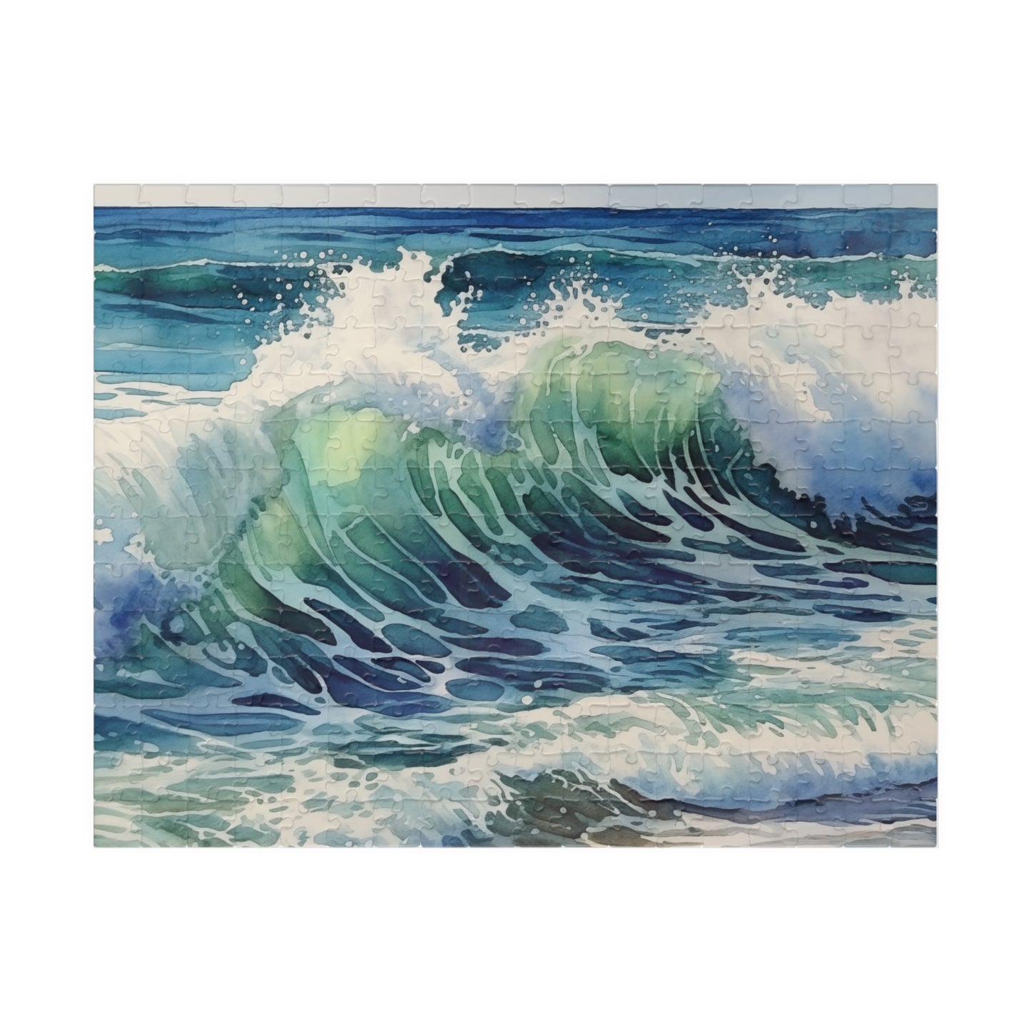 Excited Ocean Waves Puzzle (110, 252, 520, 1014 Pieces) - Dynamic Seascape Jigsaw, Coastal Wall Art, Ocean Lover Gift, Mindful Puzzle Play