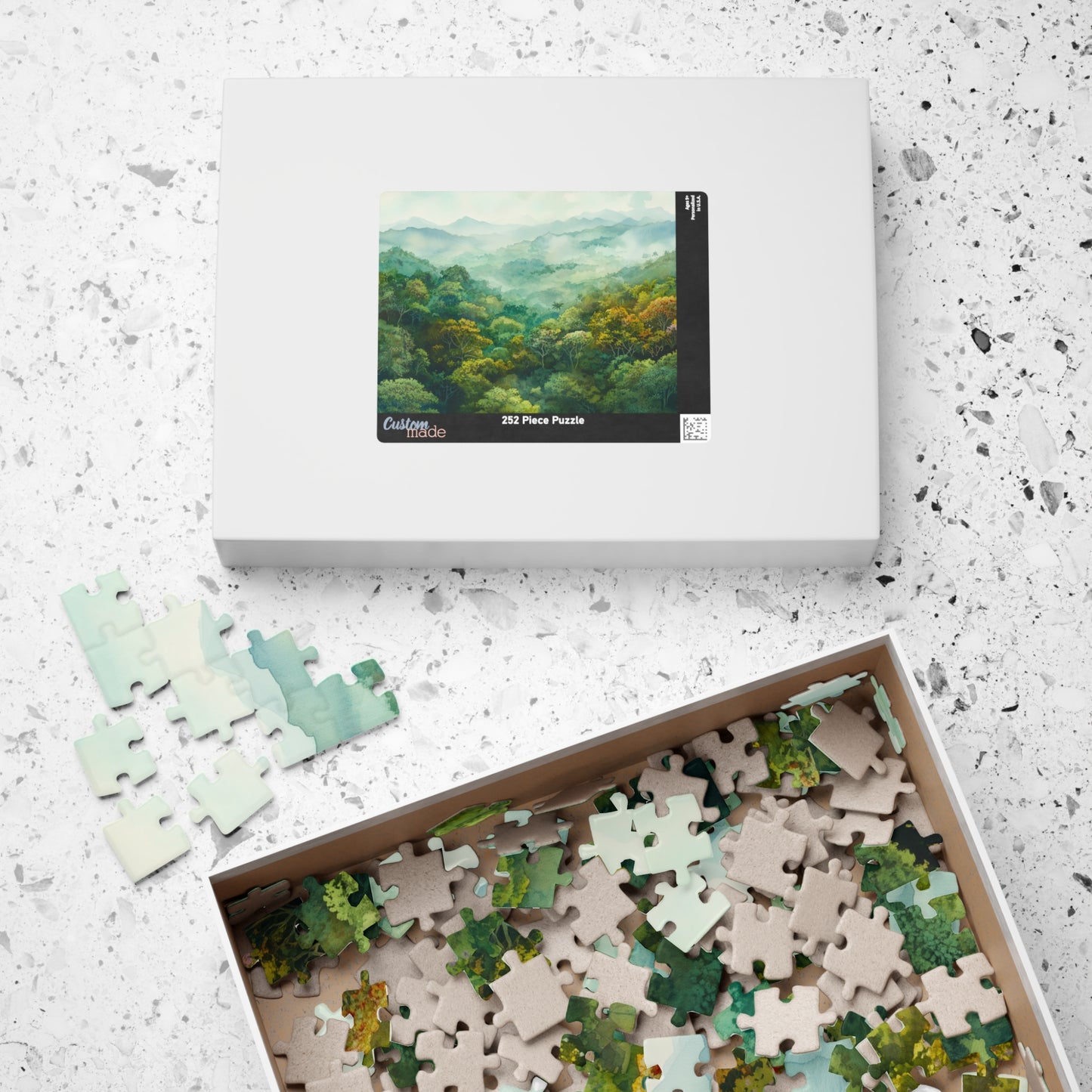 Misty Jungle Canopy Puzzle (110, 252, 520, 1014 Pieces) - Tropical Rainforest Puzzle, Green Nature Decor, Gift for Puzzle & Travel Lovers