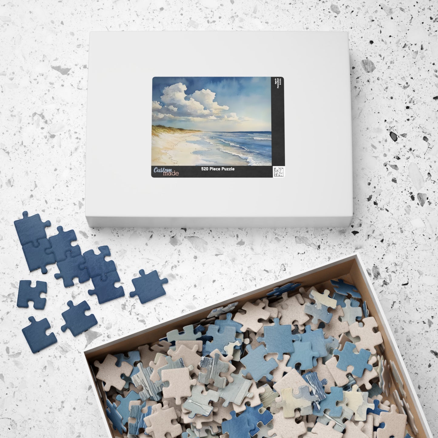 Gentle Shoreline Puzzle (110, 252, 520, 1014 Pieces) - Tranquil Beach Puzzle, Coastal Wall Art, Ocean Lover Gift, Relaxing Jigsaw for Adults