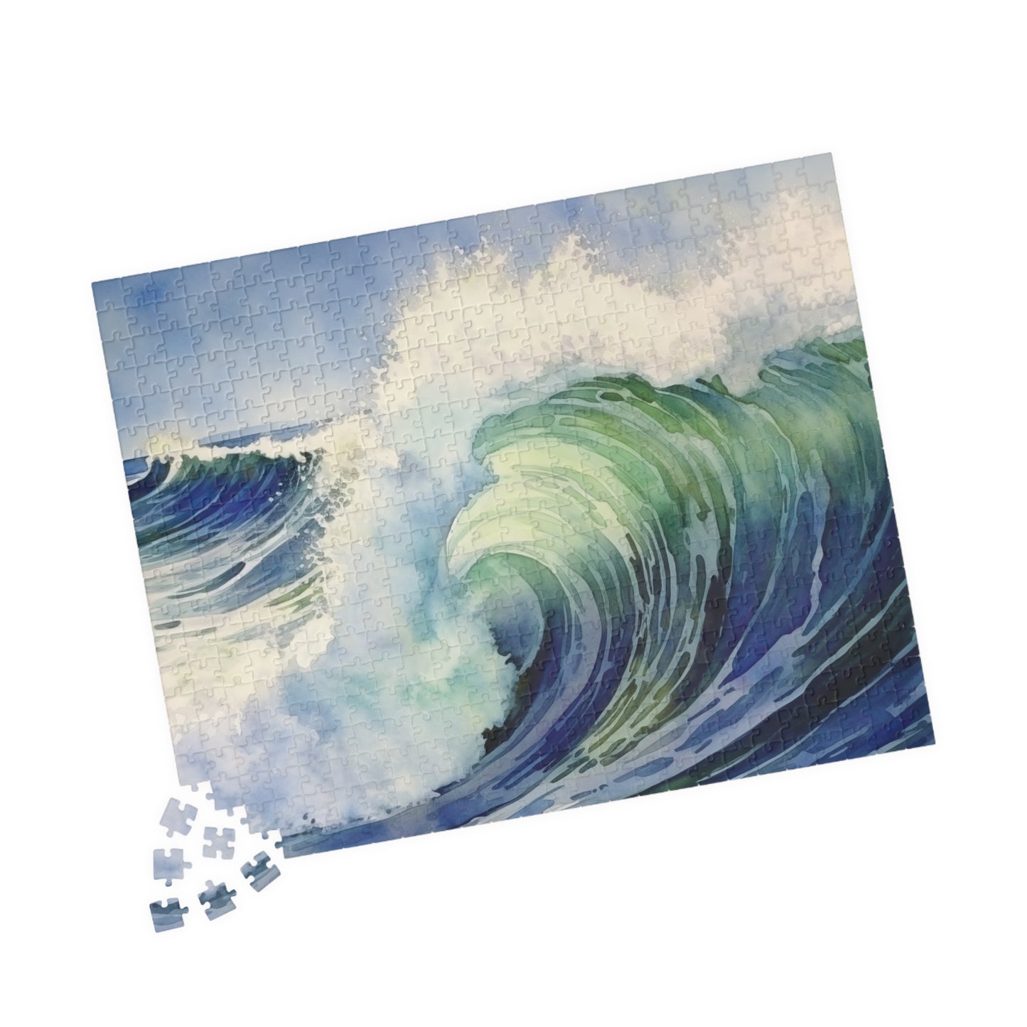 Rolling Wave Puzzle (110, 252, 520, 1014 Pieces) - Coastal Wall Art, Ocean Lover Gift, Relaxing Seascape Puzzle for All Ages