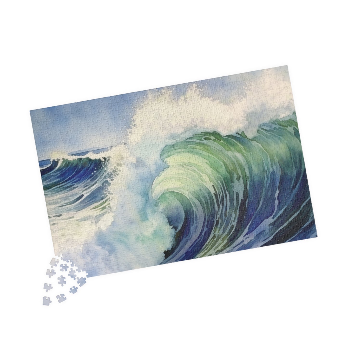 Rolling Wave Puzzle (110, 252, 520, 1014 Pieces) - Coastal Wall Art, Ocean Lover Gift, Relaxing Seascape Puzzle for All Ages