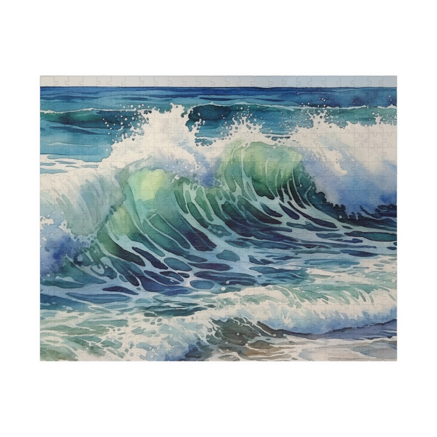 Excited Ocean Waves Puzzle (110, 252, 520, 1014 Pieces) - Dynamic Seascape Jigsaw, Coastal Wall Art, Ocean Lover Gift, Mindful Puzzle Play