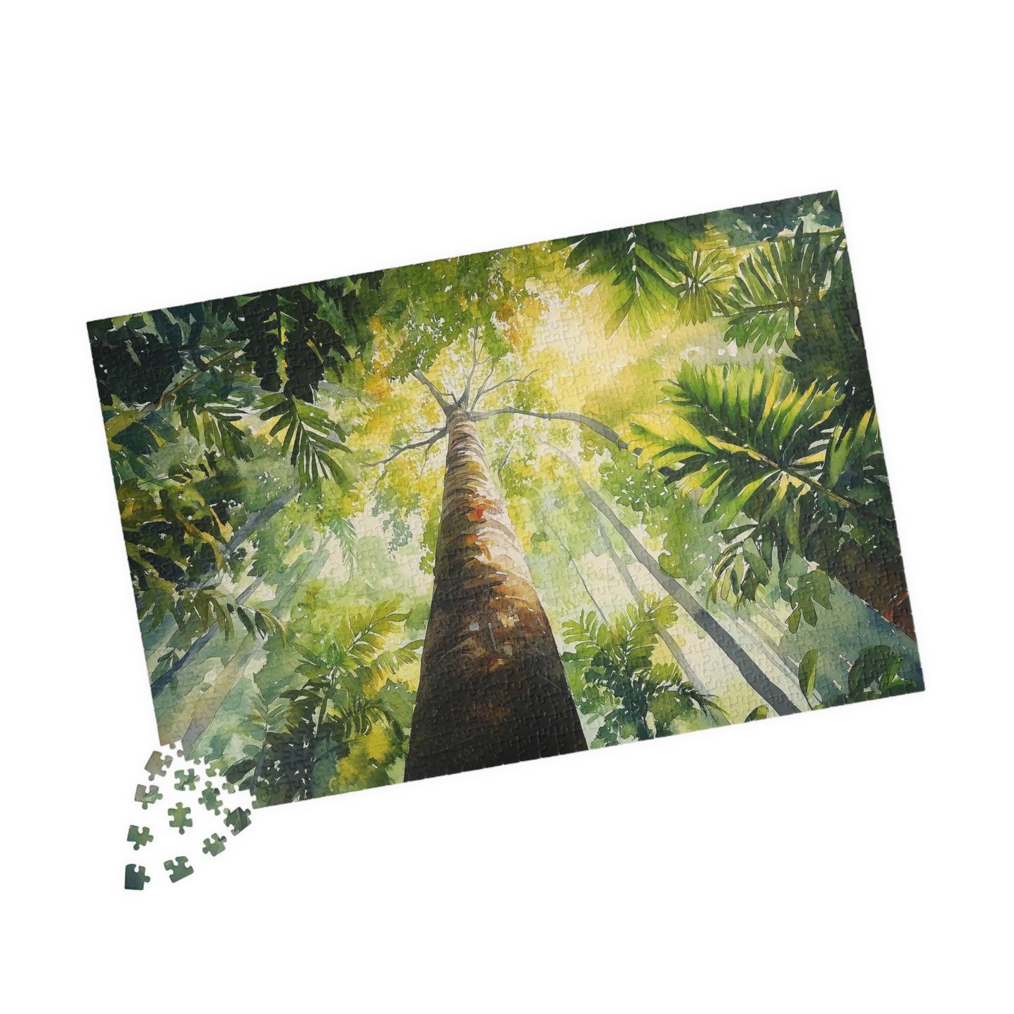 Jungle Canopy View Puzzle (110, 252, 520, 1014 Pieces) - Towering Rainforest Tree, Nature Perspective Puzzle, Gift for Jungle Lovers