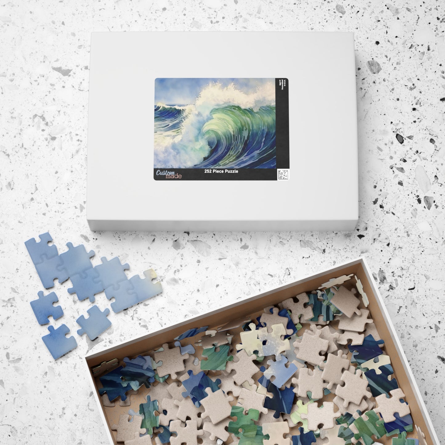 Rolling Wave Puzzle (110, 252, 520, 1014 Pieces) - Coastal Wall Art, Ocean Lover Gift, Relaxing Seascape Puzzle for All Ages