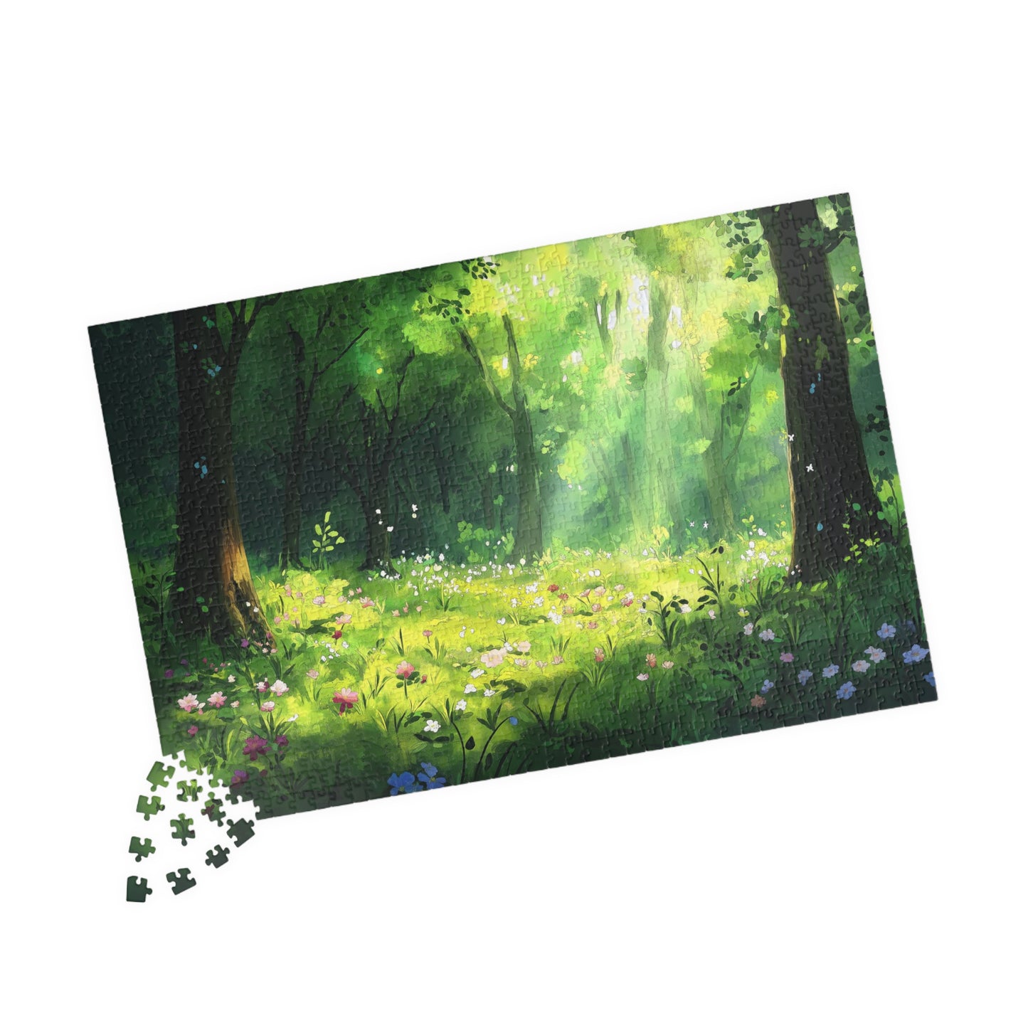 Woodland Blooms Puzzle (110, 252, 520, 1014 Pieces) - Dreamy Forest Meadow Jigsaw, Nature-Lover Gift, Peaceful Puzzle for Adults