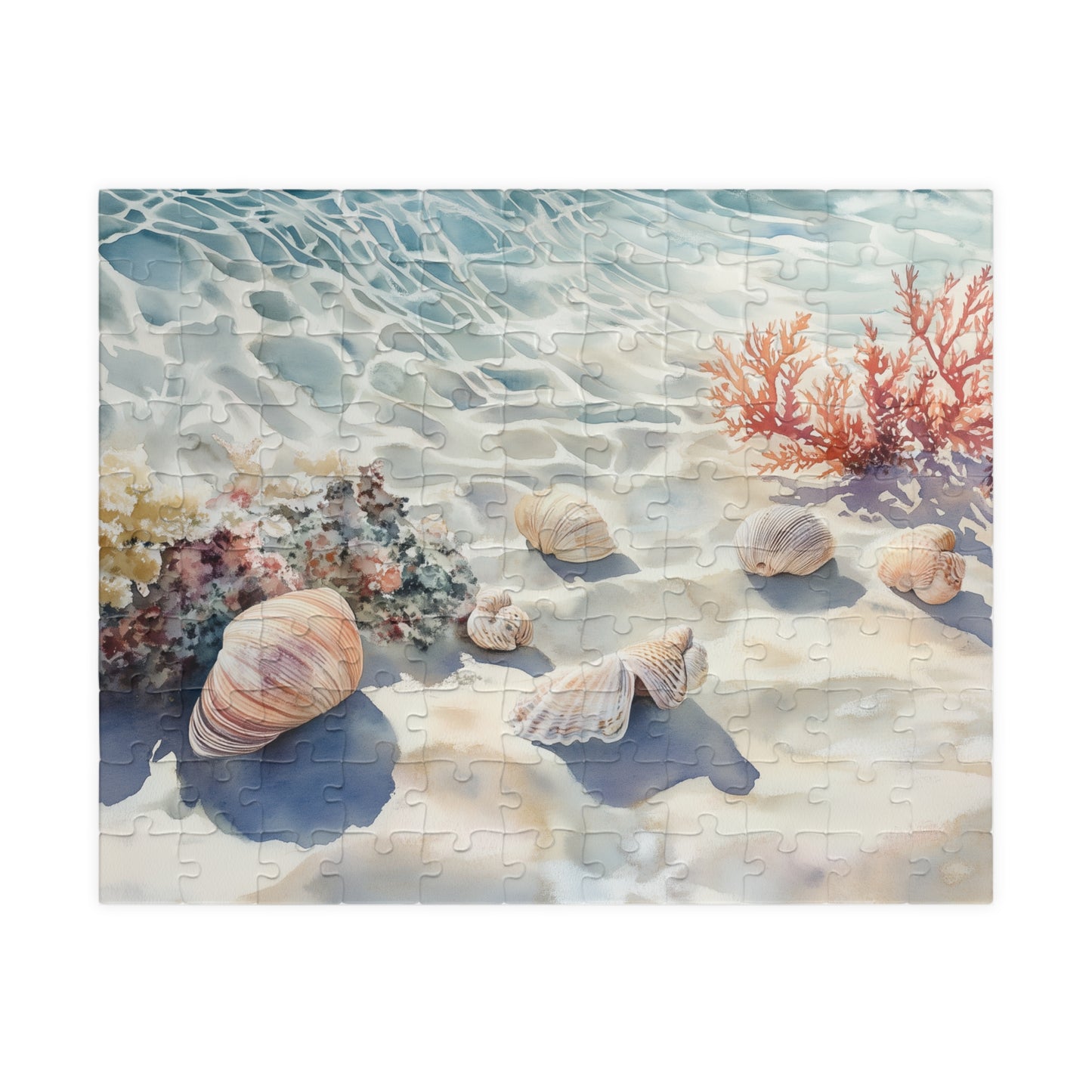 Sea Floor Treasures Puzzle (110, 252, 520, 1014 Pieces) - Shells, Coral, and Sunlit Ocean Beauty for Relaxing, Family-Friendly Fun