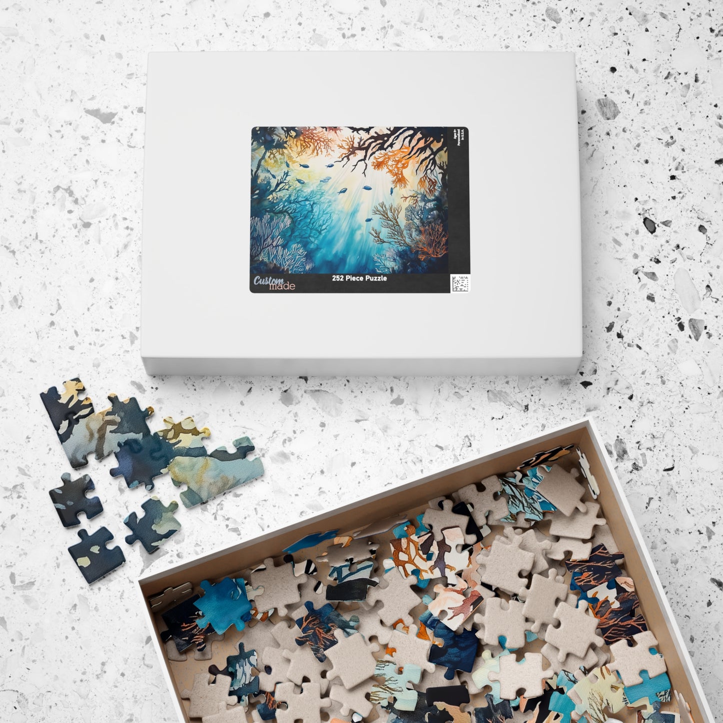 Sunlight Through the Reef Puzzle (110, 252, 520, 1014 Pieces) - Colorful Underwater Scene, Glowing Coral Garden, Vibrant Ocean Depths