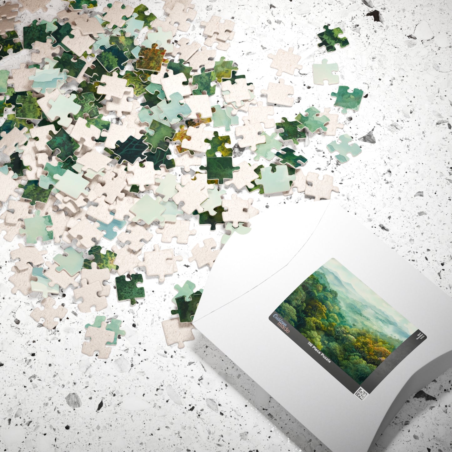 Misty Jungle Canopy Puzzle (110, 252, 520, 1014 Pieces) - Tropical Rainforest Puzzle, Green Nature Decor, Gift for Puzzle & Travel Lovers