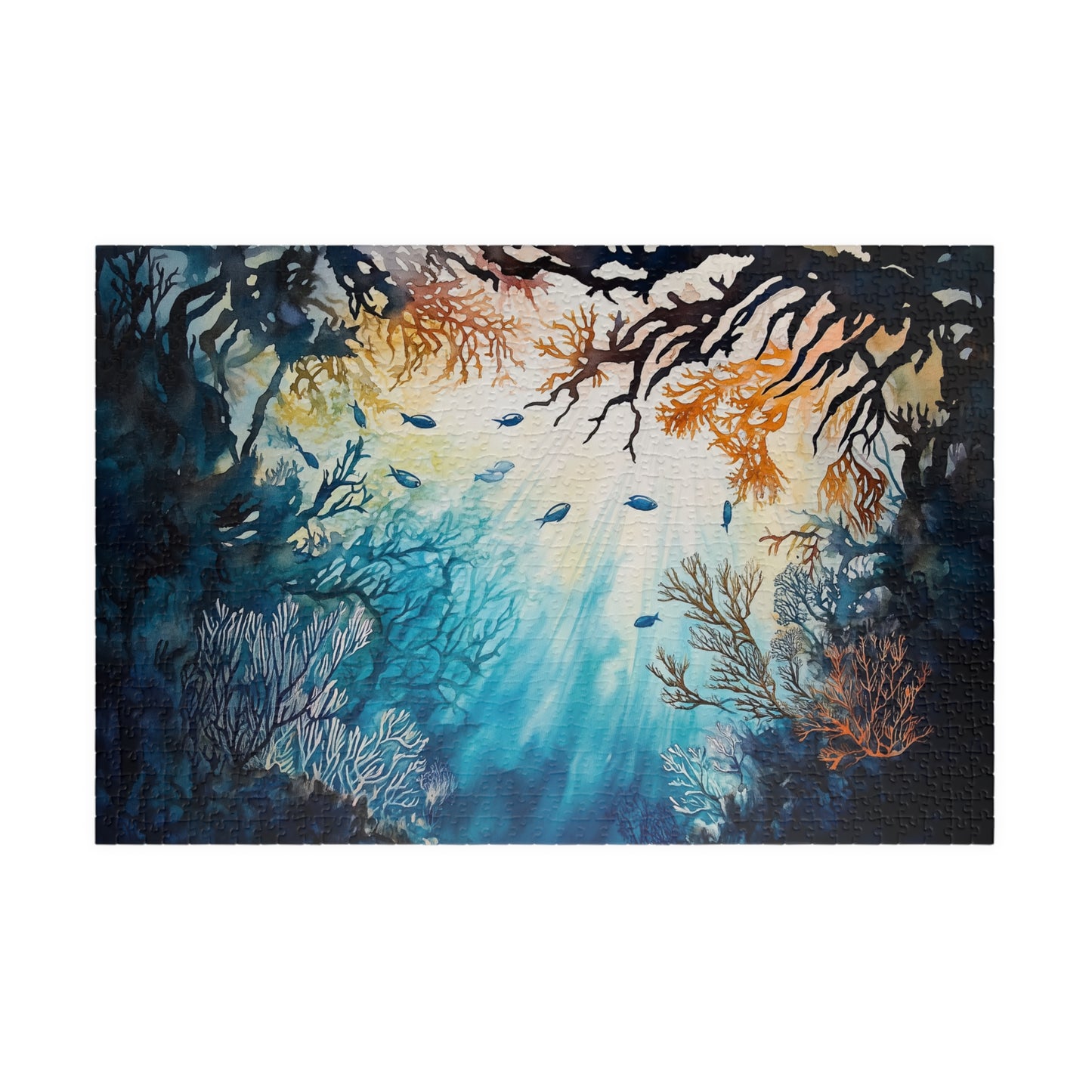Sunlight Through the Reef Puzzle (110, 252, 520, 1014 Pieces) - Colorful Underwater Scene, Glowing Coral Garden, Vibrant Ocean Depths