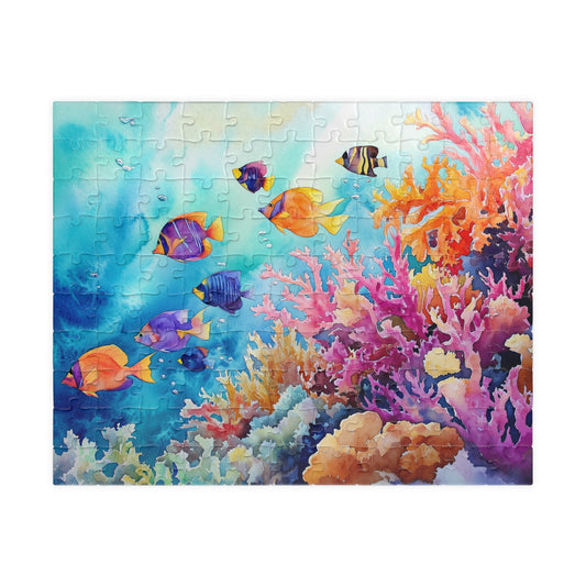 Colorful Coral Reef Puzzle (110, 252, 520, 1014 Pieces) - Tropical Fish, Vibrant Ocean Scene, Underwater Rainbow Adventure