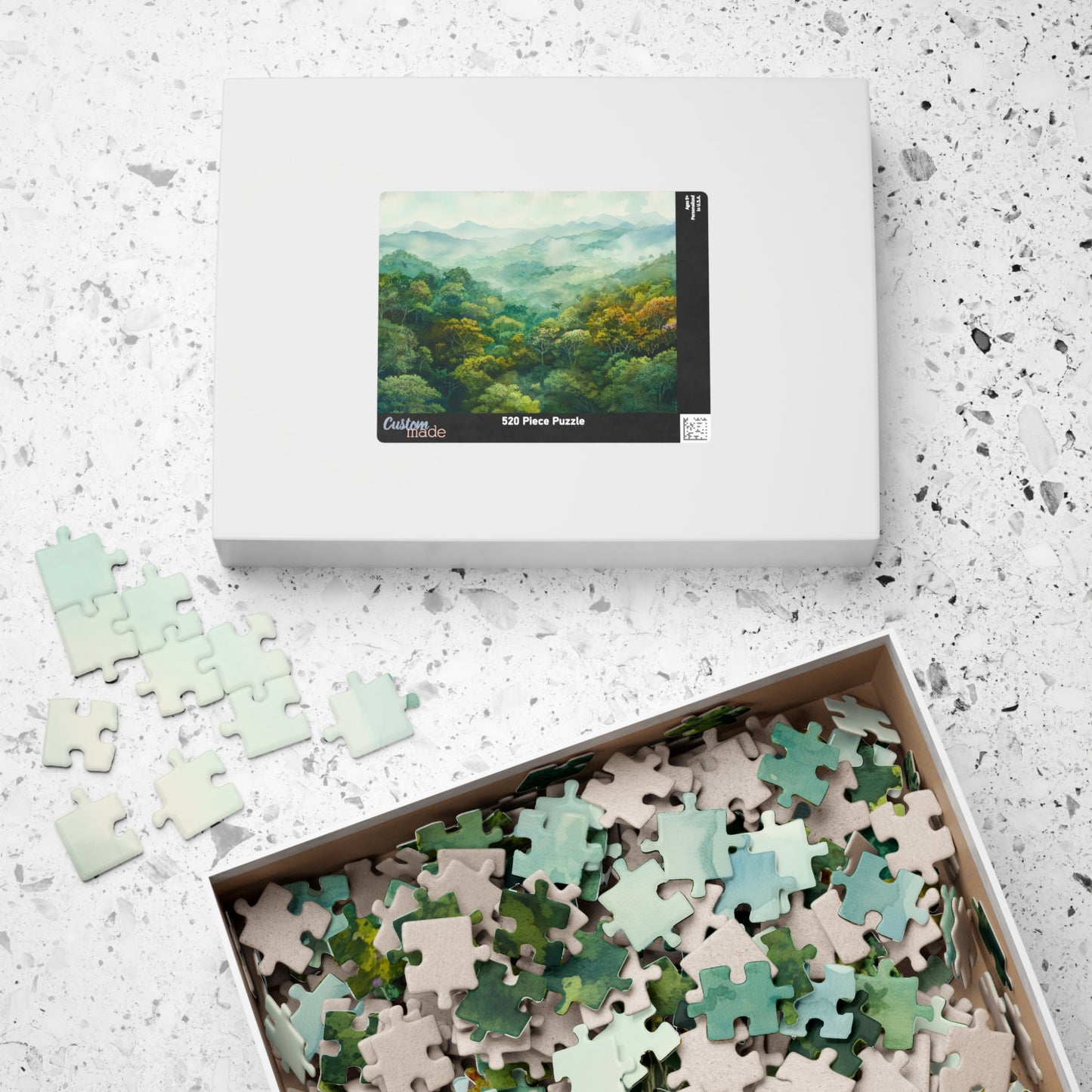 Misty Jungle Canopy Puzzle (110, 252, 520, 1014 Pieces) - Tropical Rainforest Puzzle, Green Nature Decor, Gift for Puzzle & Travel Lovers