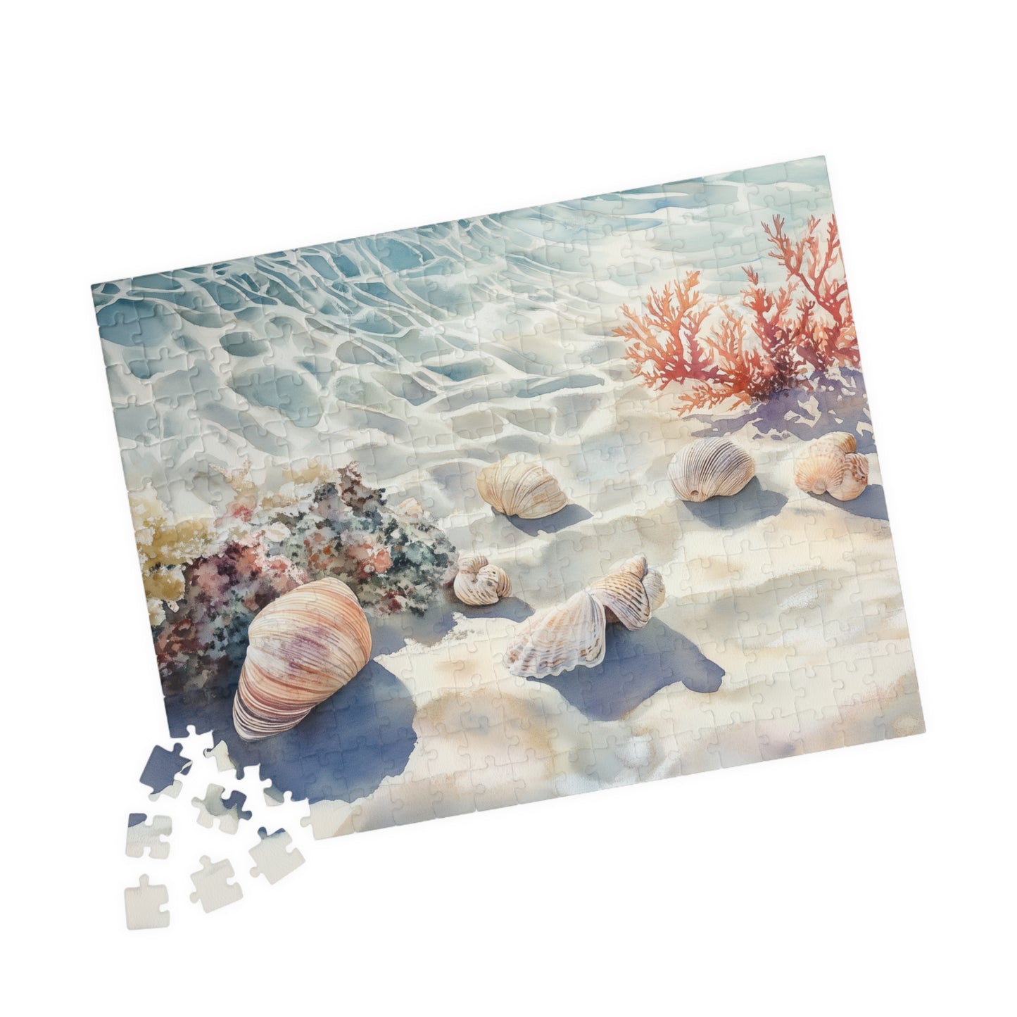 Sea Floor Treasures Puzzle (110, 252, 520, 1014 Pieces) - Shells, Coral, and Sunlit Ocean Beauty for Relaxing, Family-Friendly Fun