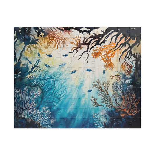 Sunlight Through the Reef Puzzle (110, 252, 520, 1014 Pieces) - Colorful Underwater Scene, Glowing Coral Garden, Vibrant Ocean Depths
